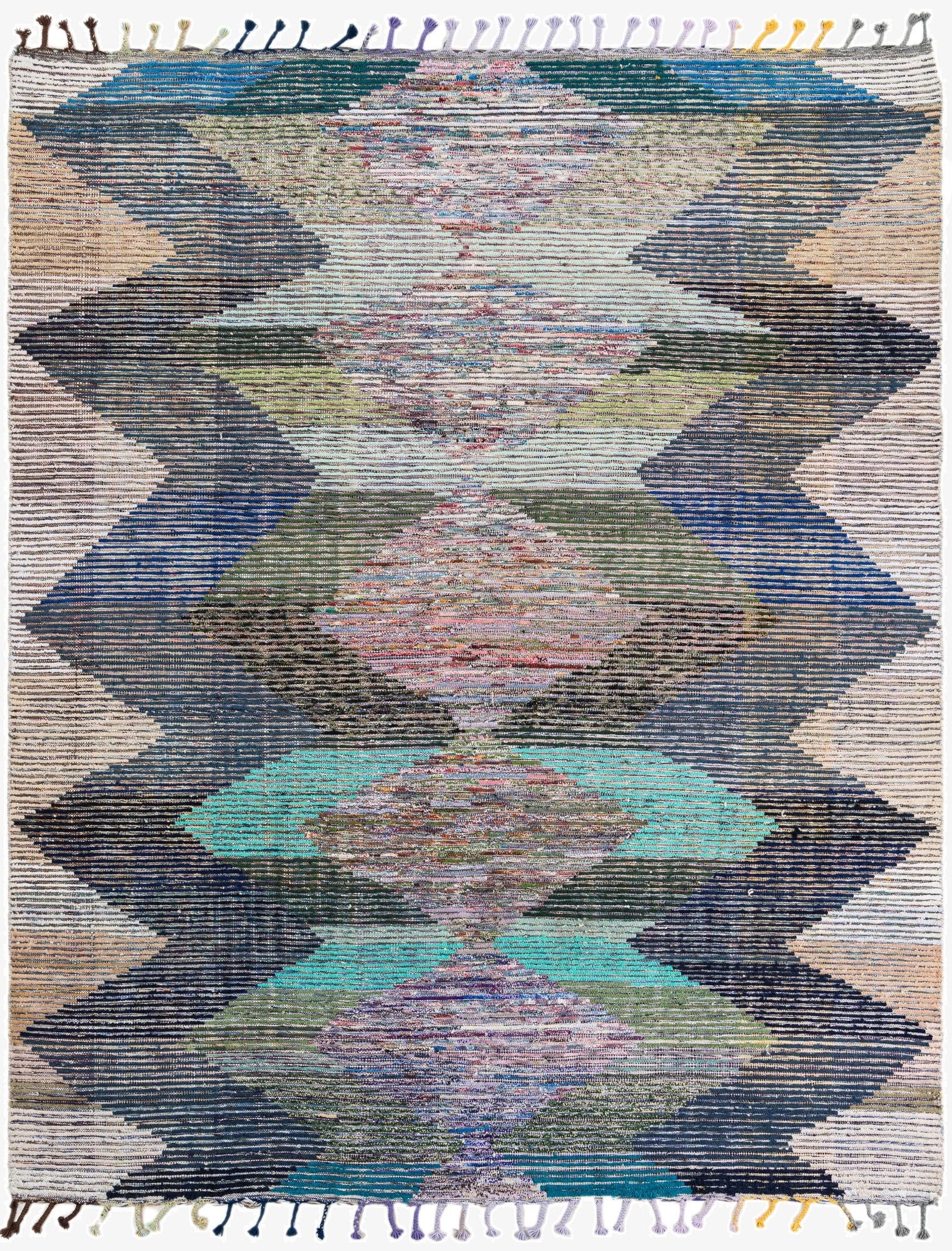  8' 2 x 10'  Hand Knotted Moroccan Wool Rug