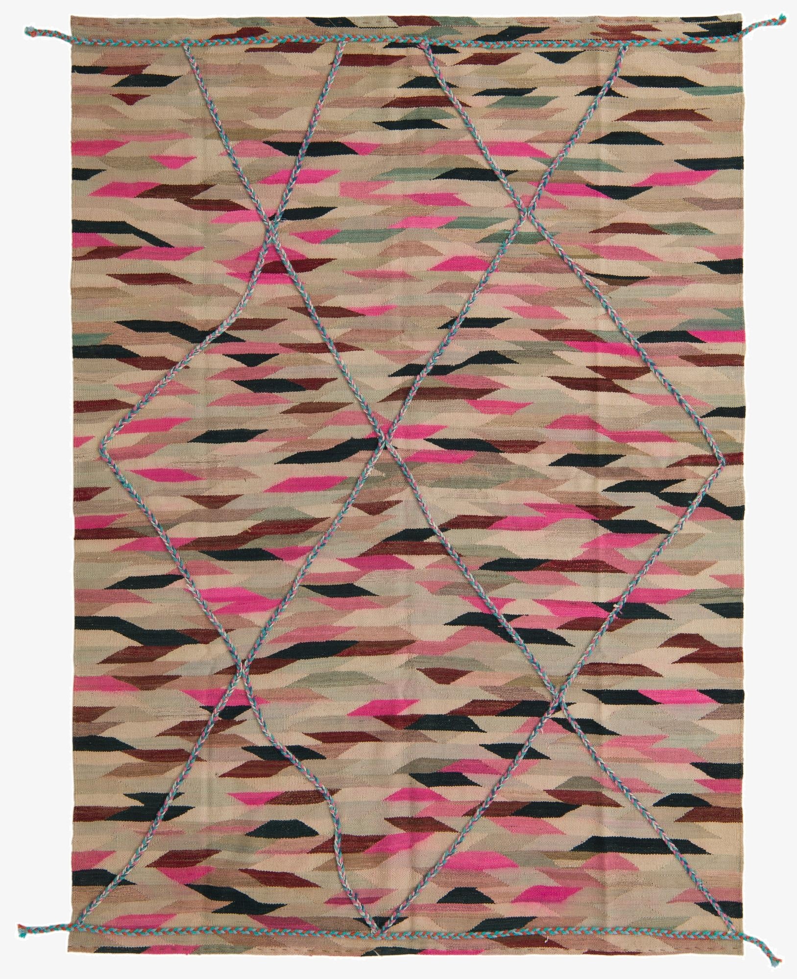  5' 7 x 7' 7  Hand Knotted Moroccan Wool Rug