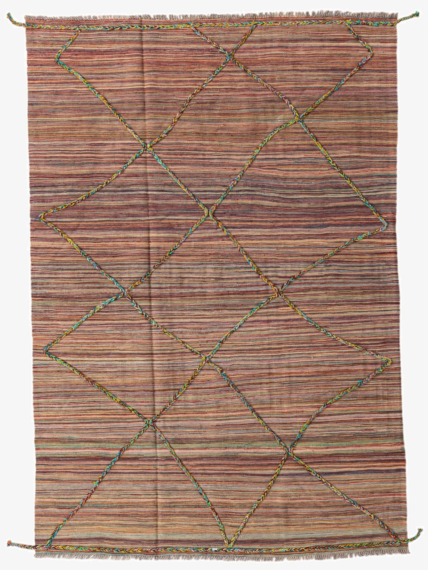  5' 4 x 7' 11  Hand Knotted Moroccan Wool Rug