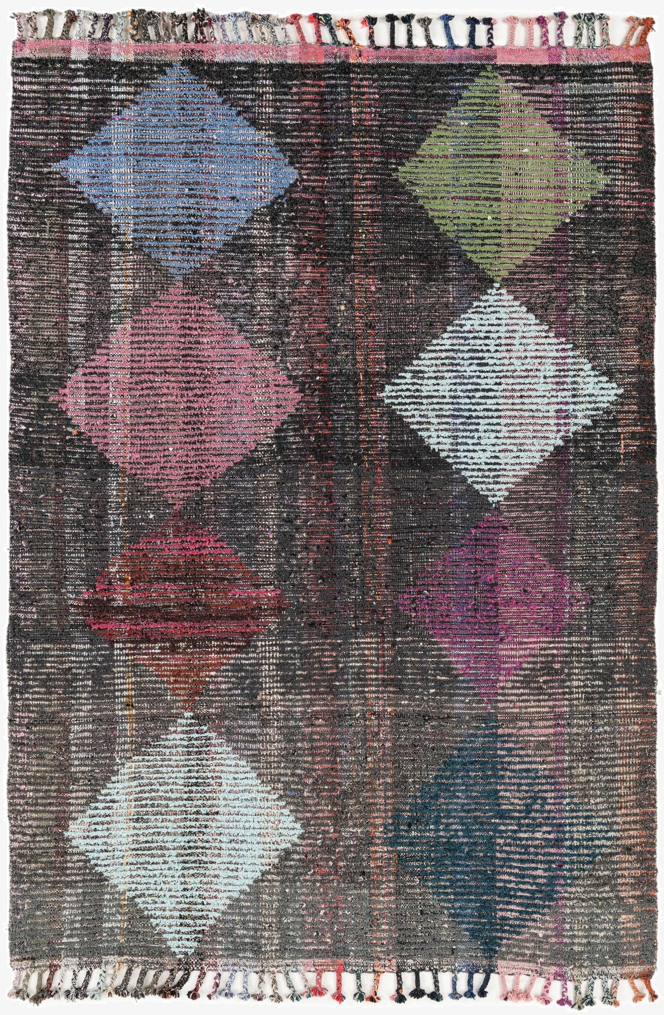  5' 8 x 8' 2  Hand Knotted Moroccan Wool Rug