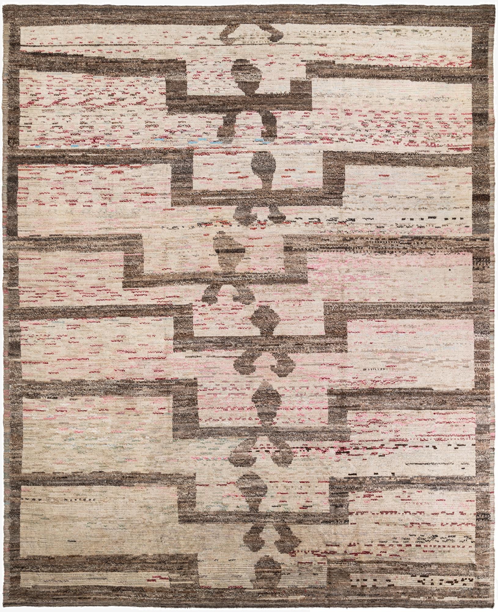  12' 3 x 15' 1  Hand Knotted Moroccan Wool Rug