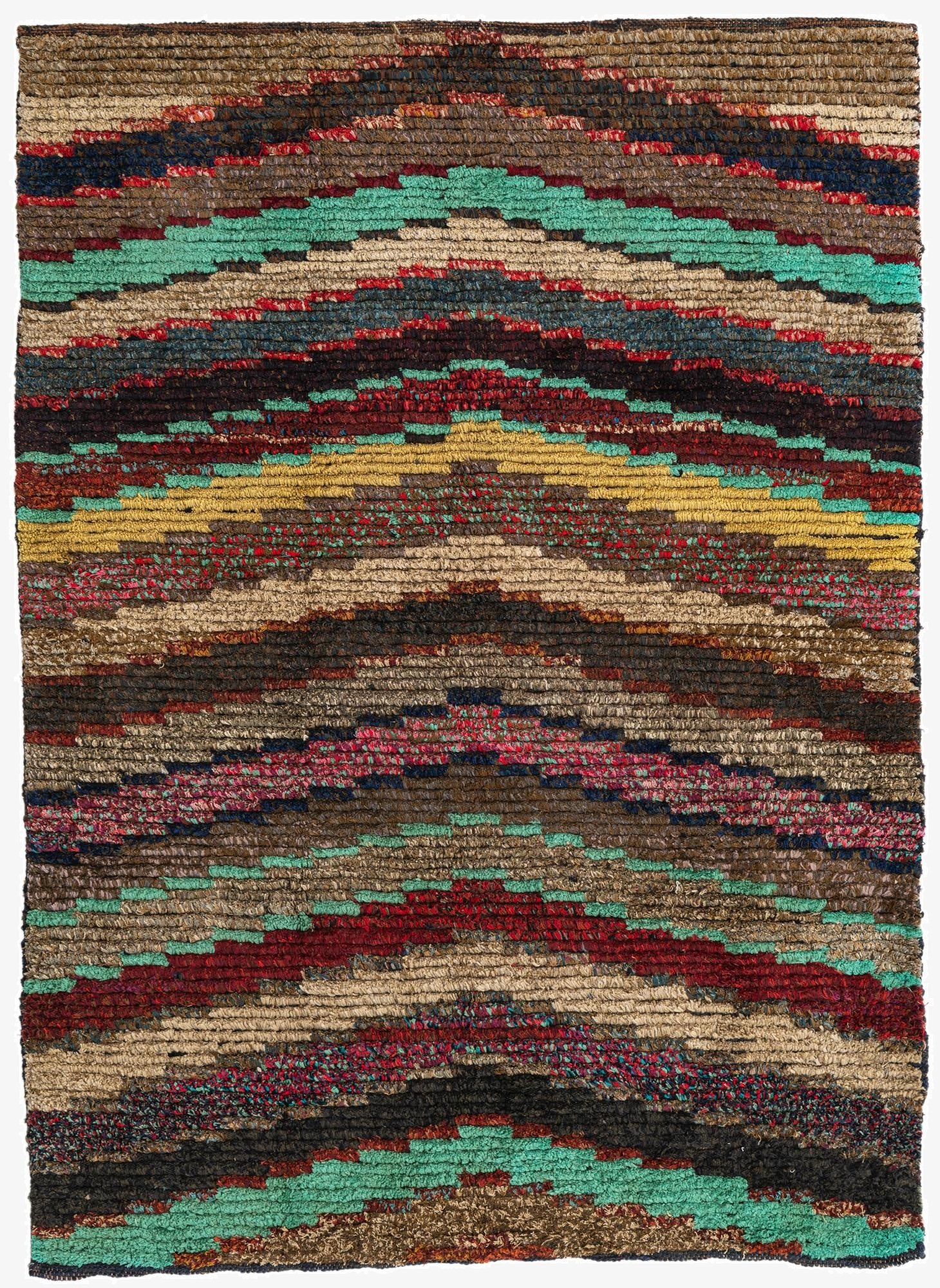  4' 2 x 5' 9  Hand Knotted Moroccan Wool Rug