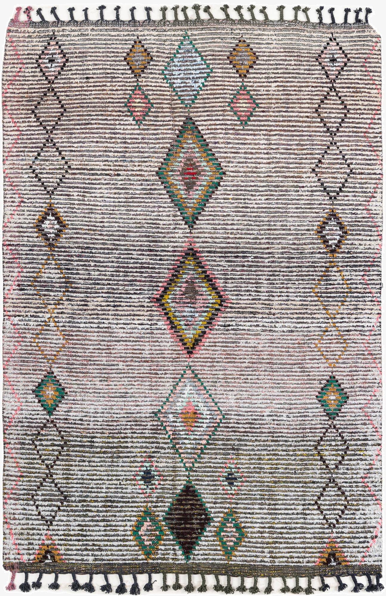  5' 4 x 7' 8  Hand Knotted Moroccan Wool Rug