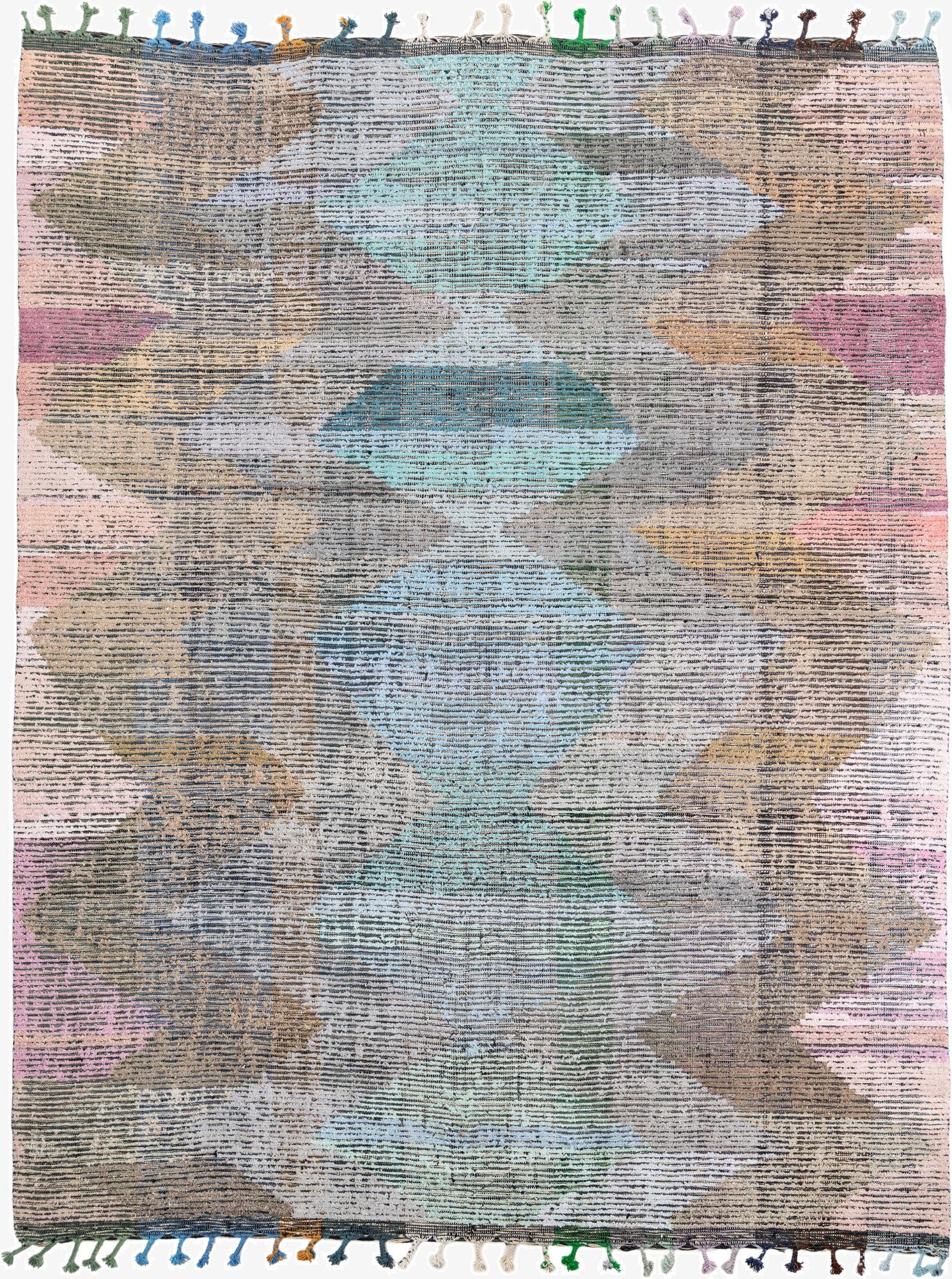  9' 2 x 11' 10  Hand Knotted Moroccan Wool Rug