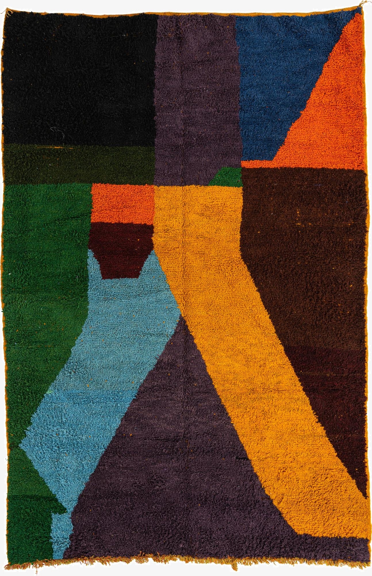  6' 6 x 9' 6  Hand Knotted Moroccan Wool Rug