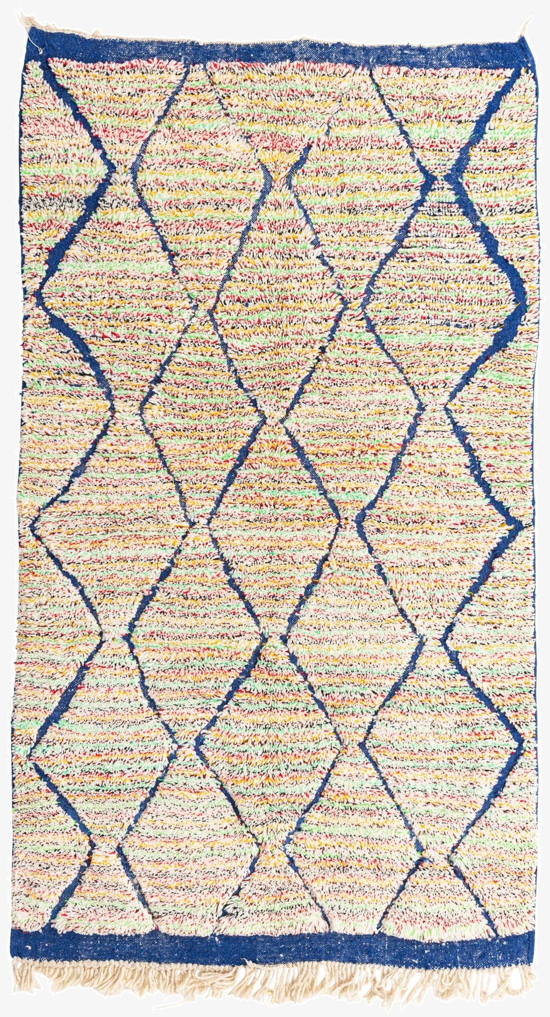  4' 9 x 8' 8  Hand Knotted Moroccan Wool Rug