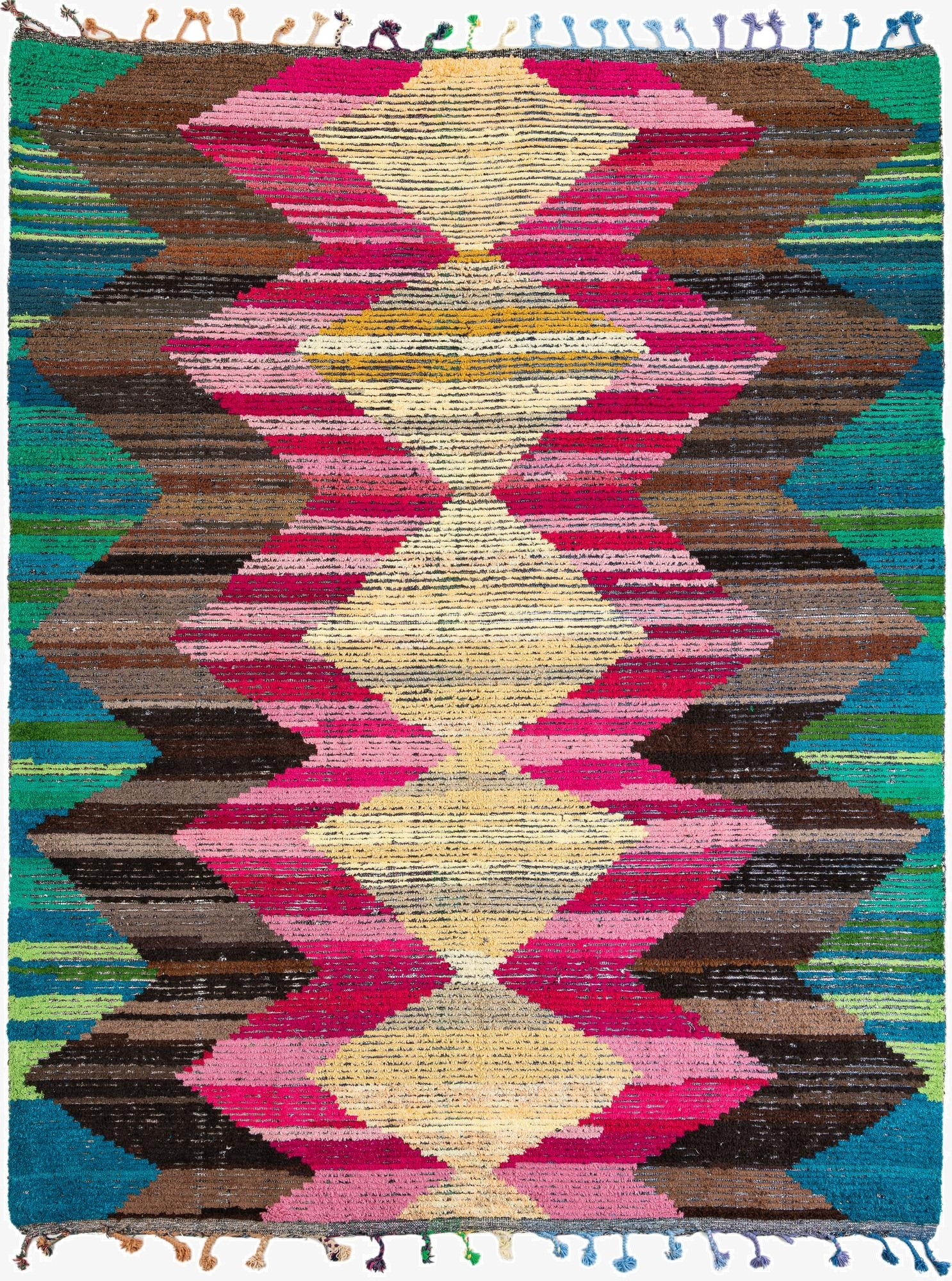  8' 2 x 10' 5  Hand Knotted Moroccan Wool Rug