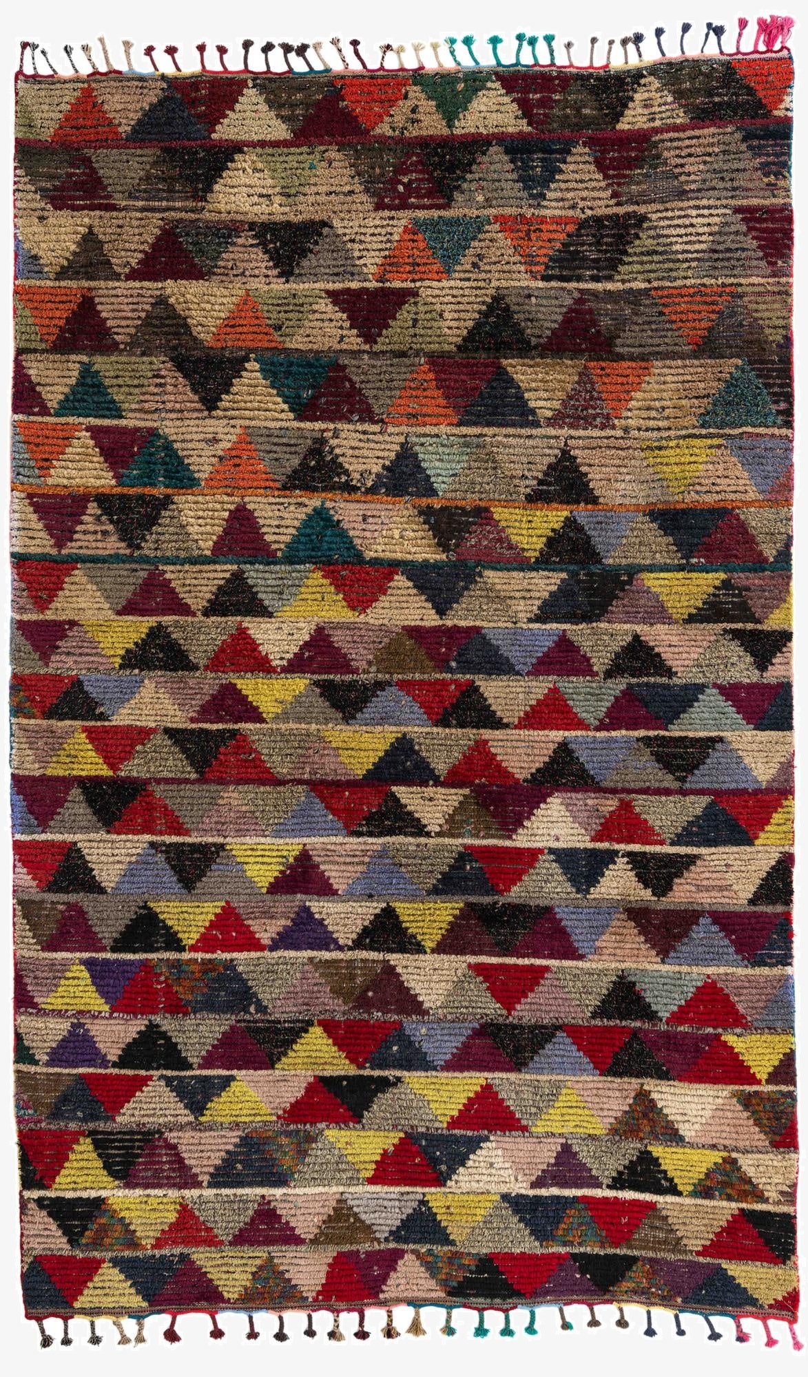  6' 1 x 9' 8  Hand Knotted Moroccan Wool Rug