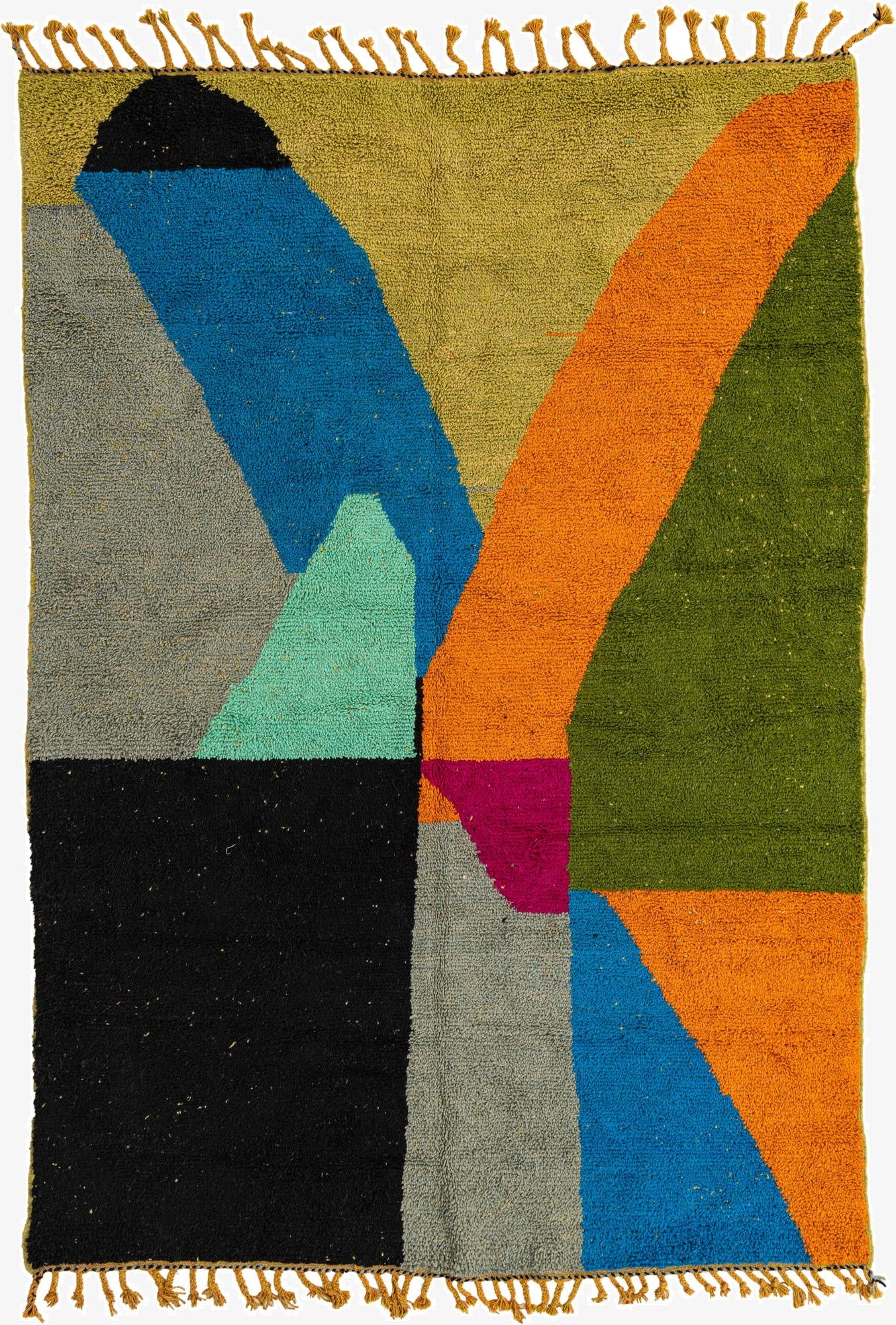  6' 8 x 9' 6  Hand Knotted Moroccan Wool Rug