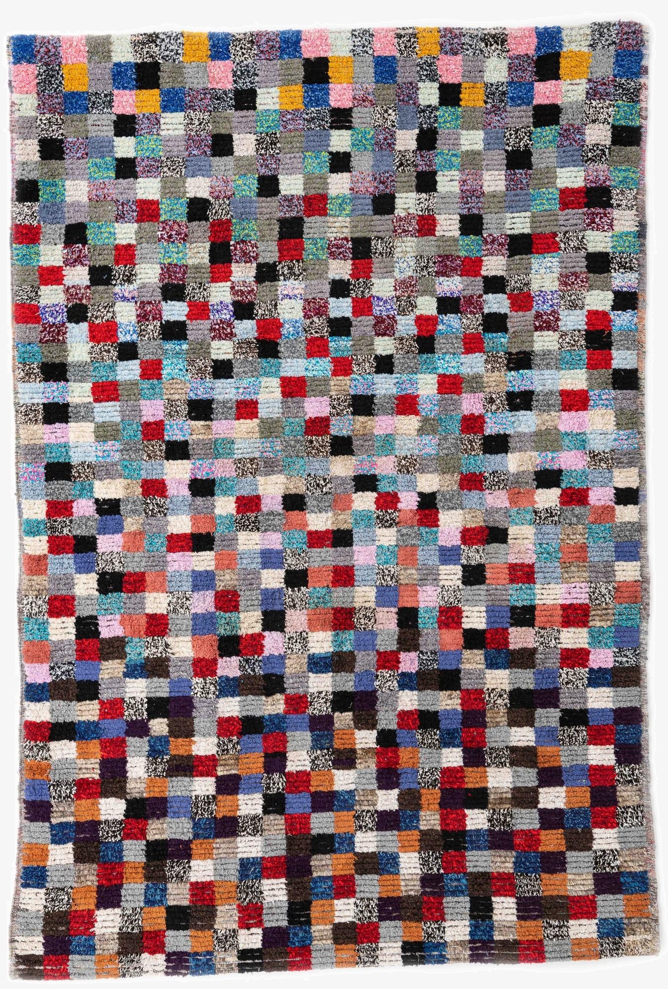  6' 7 x 9' 9  Hand Knotted Moroccan Wool Rug