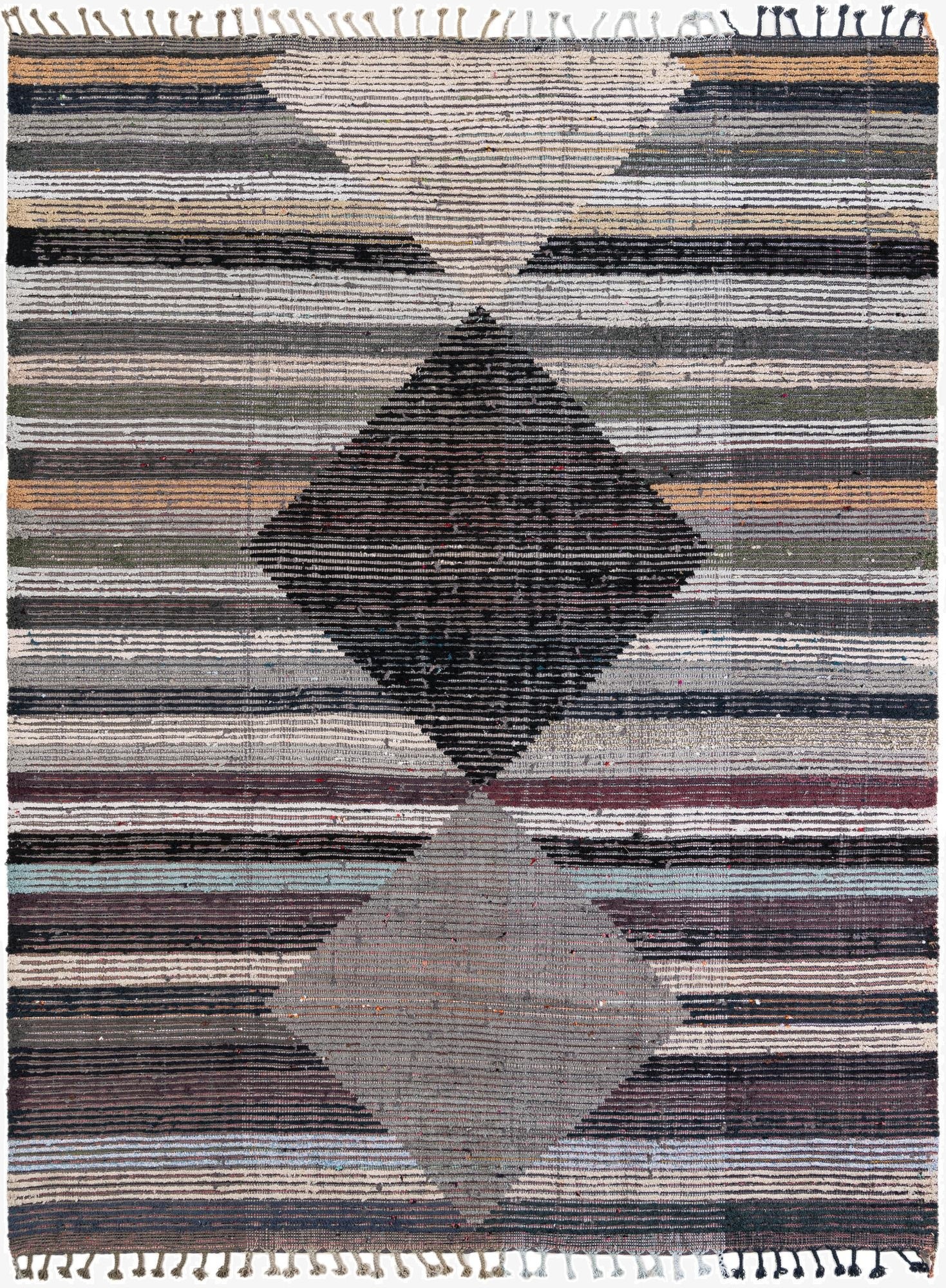  7' 9 x 10' 5  Hand Knotted Moroccan Wool Rug