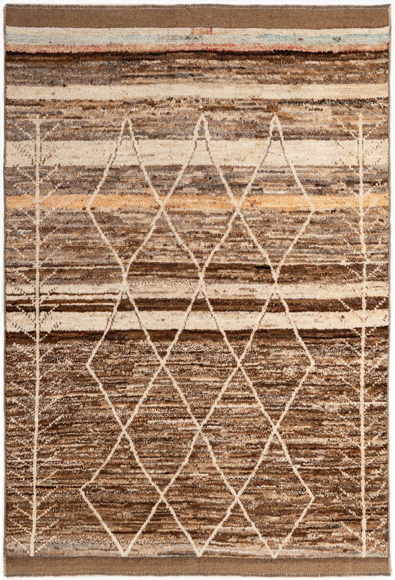  5' 8 x 8' 3  Hand Knotted Moroccan Wool Rug