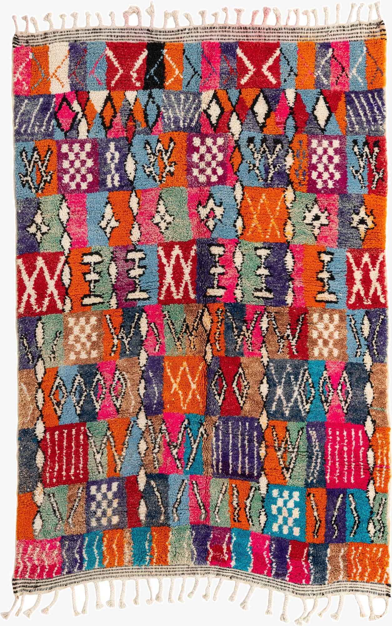  5' 8 x 8' 4  Hand Knotted Moroccan Wool Rug