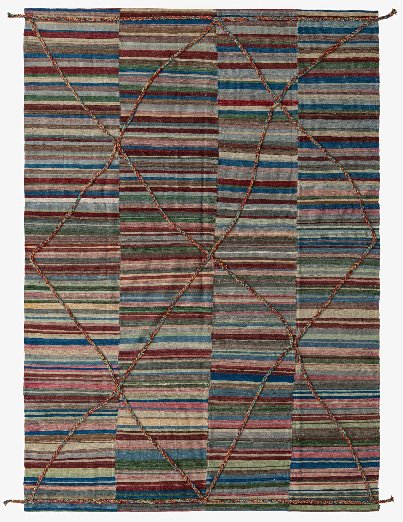  6' 6 x 9' 4  Hand Knotted Moroccan Wool Rug