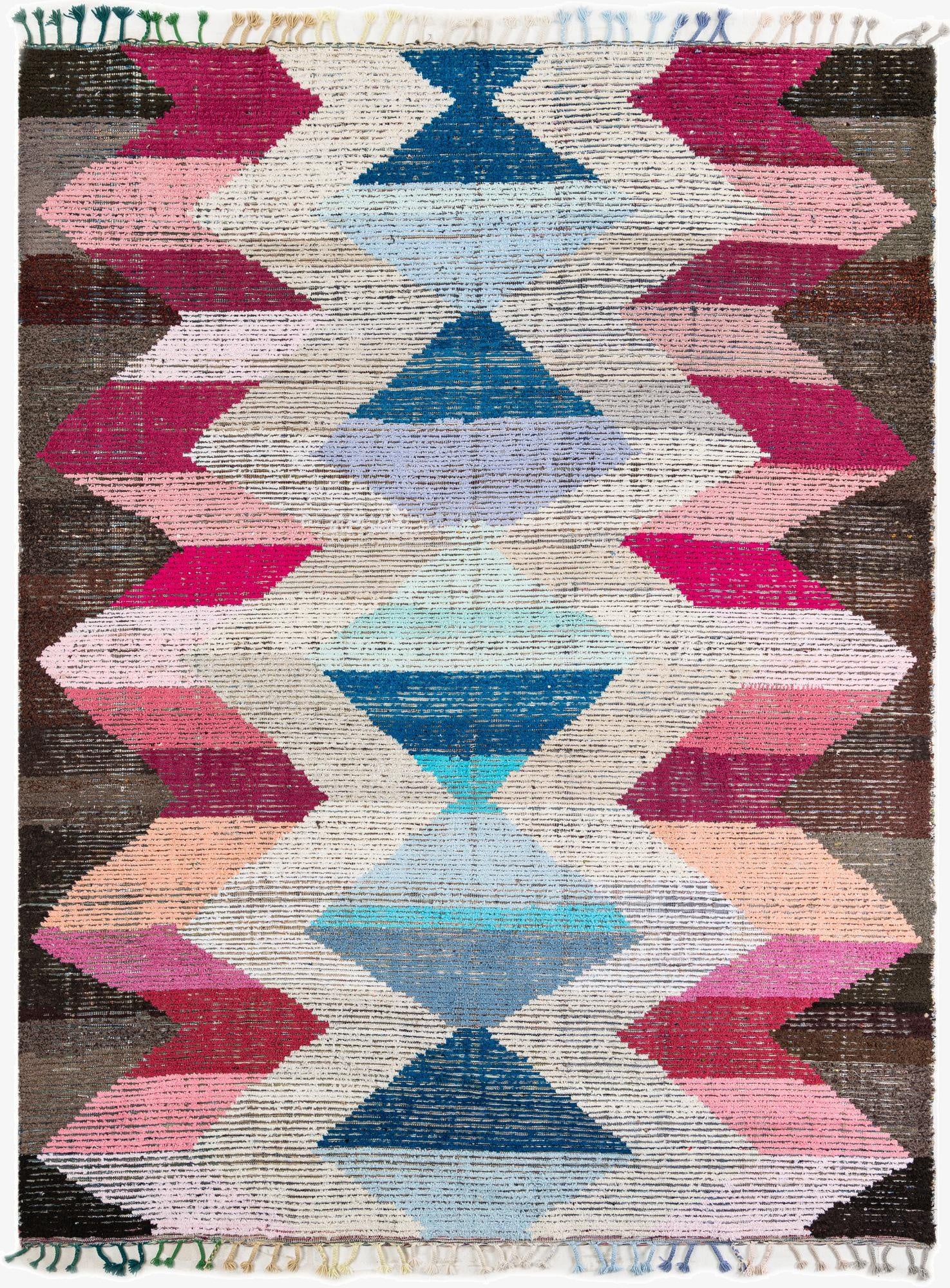  9' 2 x 12' 1  Hand Knotted Moroccan Wool Rug