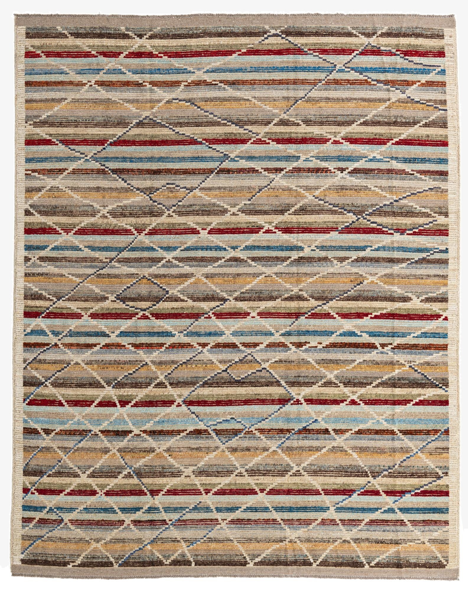  8' 6 x 10' 7  Hand Knotted Moroccan Wool Rug