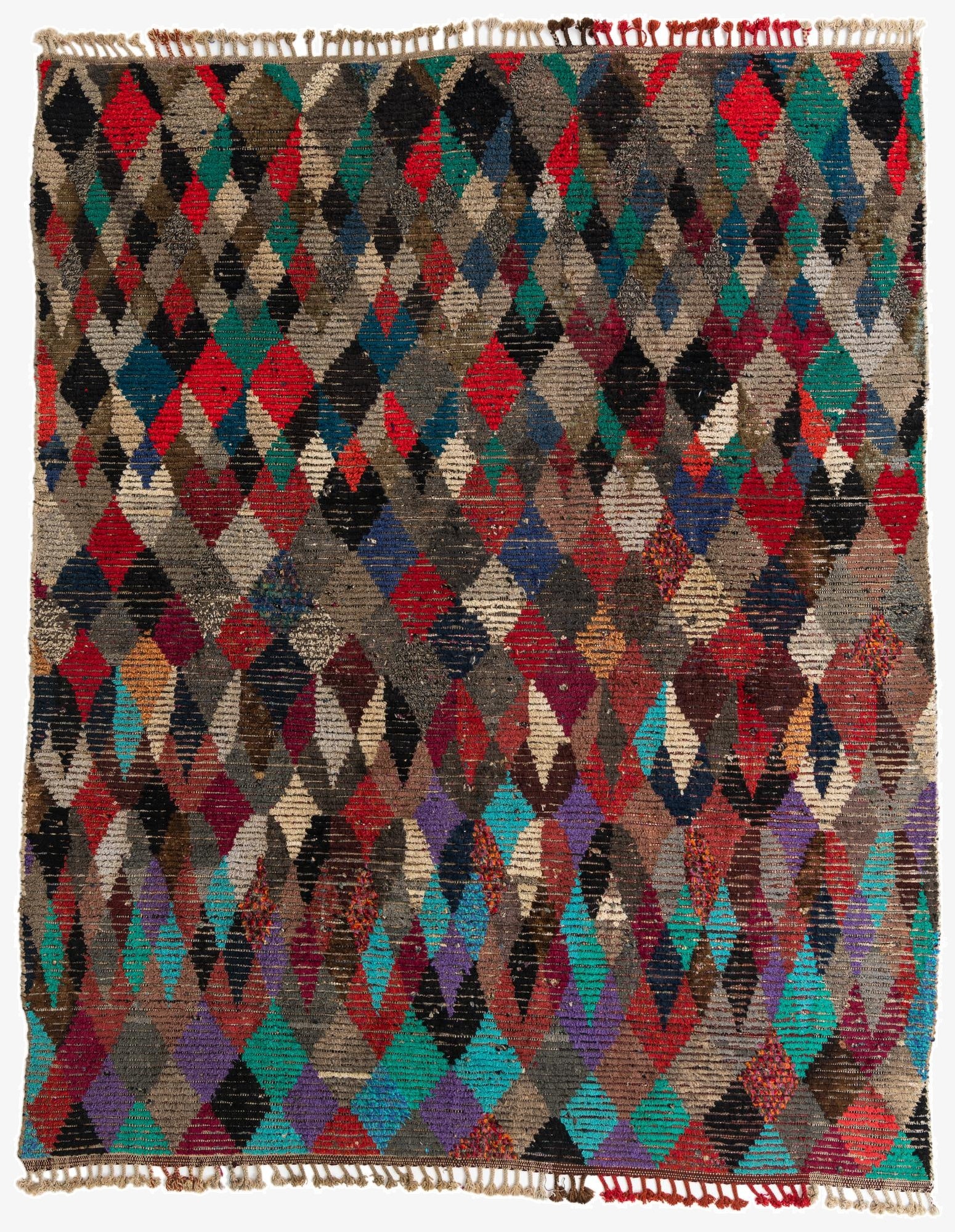  7' 9 x 9' 9  Hand Knotted Moroccan Wool Rug