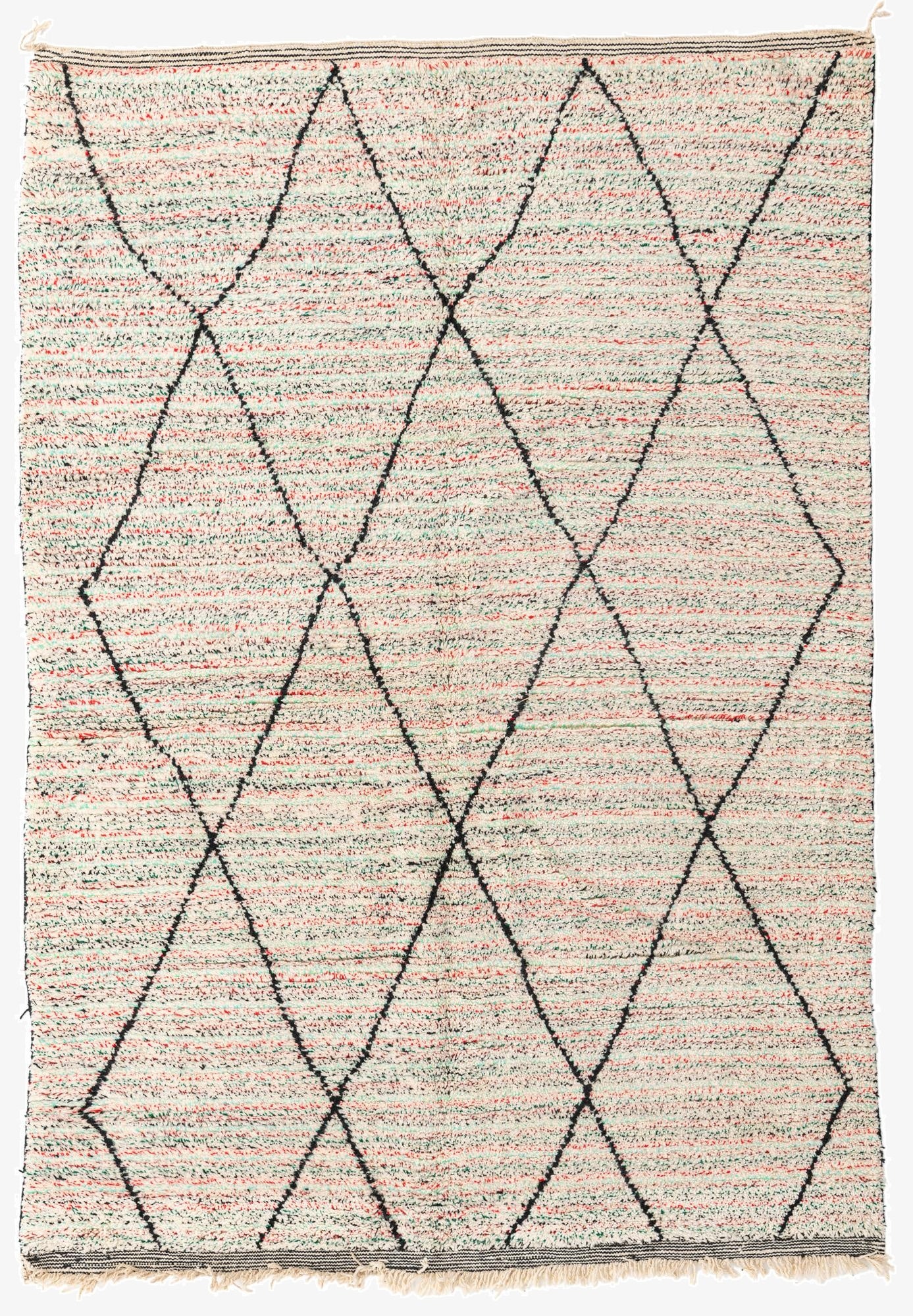  6' 6 x 9' 6  Hand Knotted Moroccan Wool Rug
