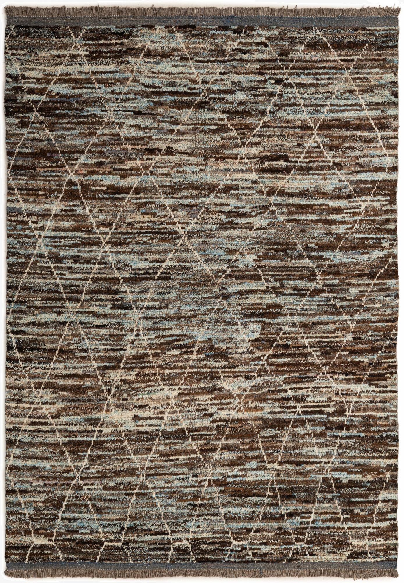  5' 3 x 7' 6  Hand Knotted Moroccan Wool Rug