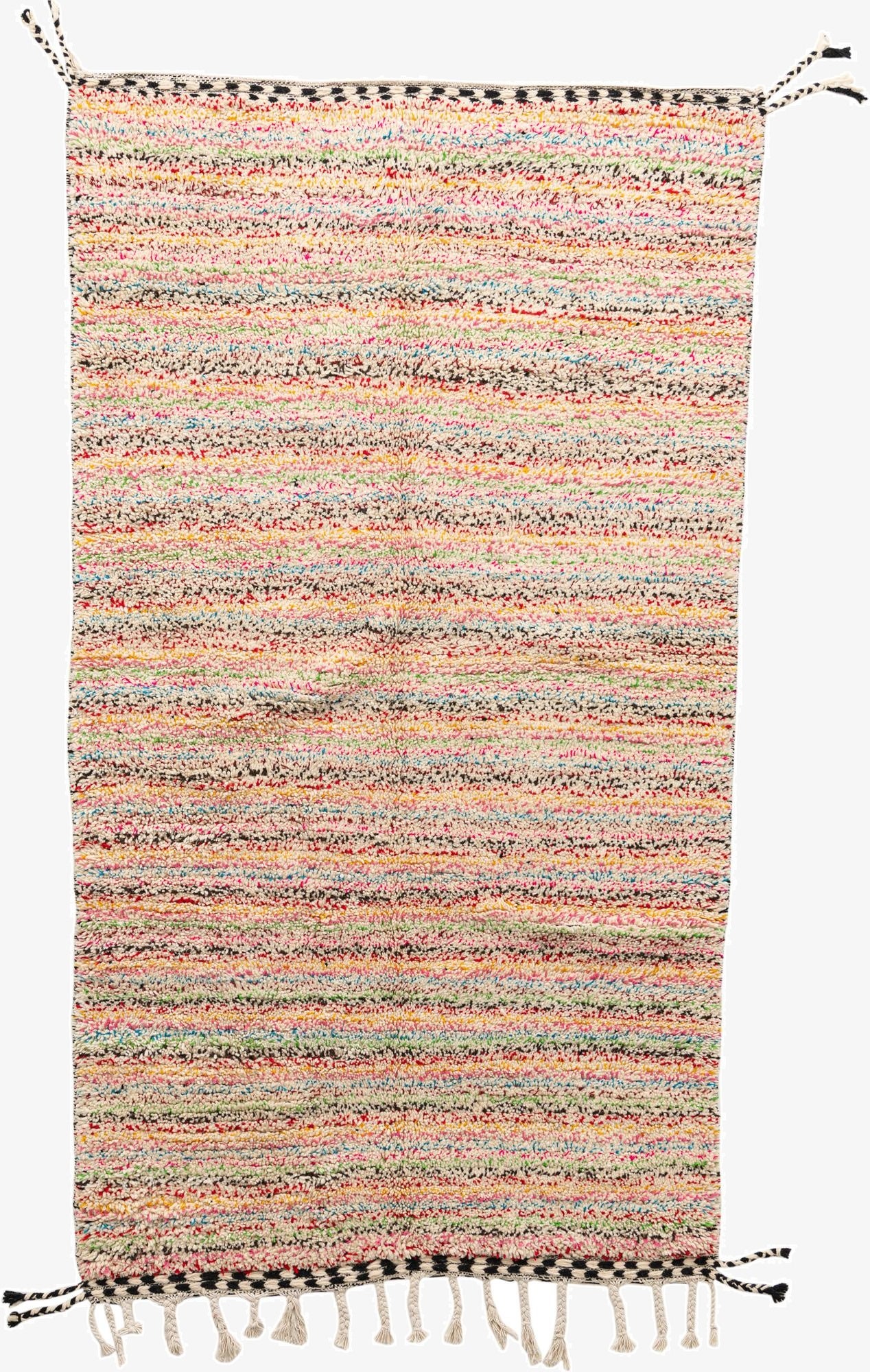  4' 10 x 8' 7  Hand Knotted Moroccan Wool Rug