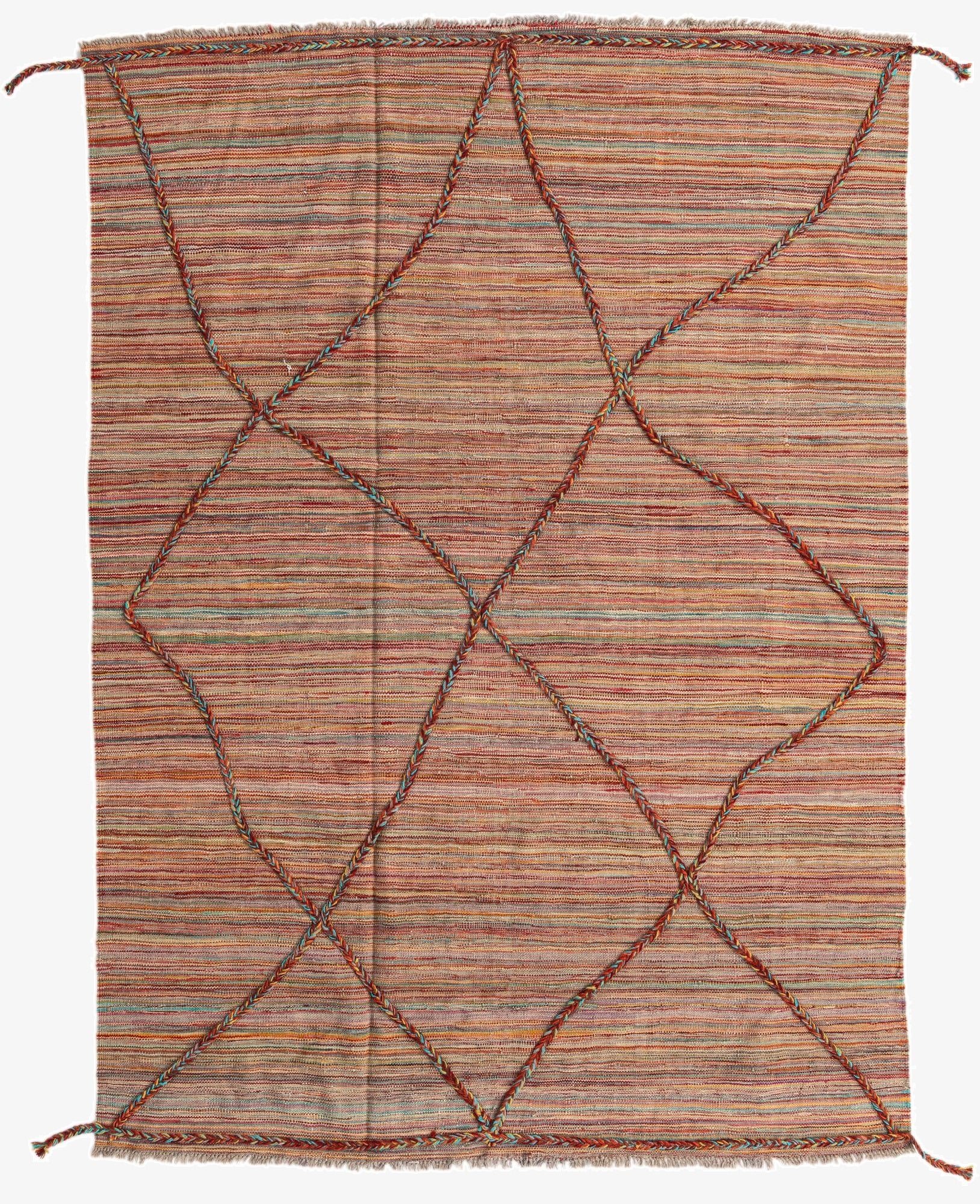  5' 7 x 7' 10  Hand Knotted Moroccan Wool Rug