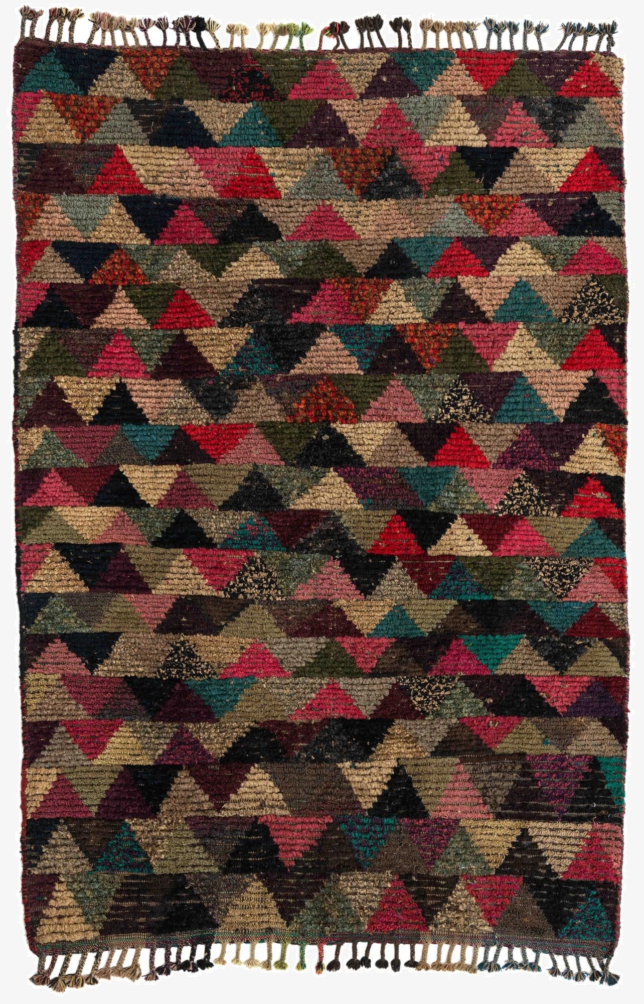  5' 5 x 7' 10  Hand Knotted Moroccan Wool Rug