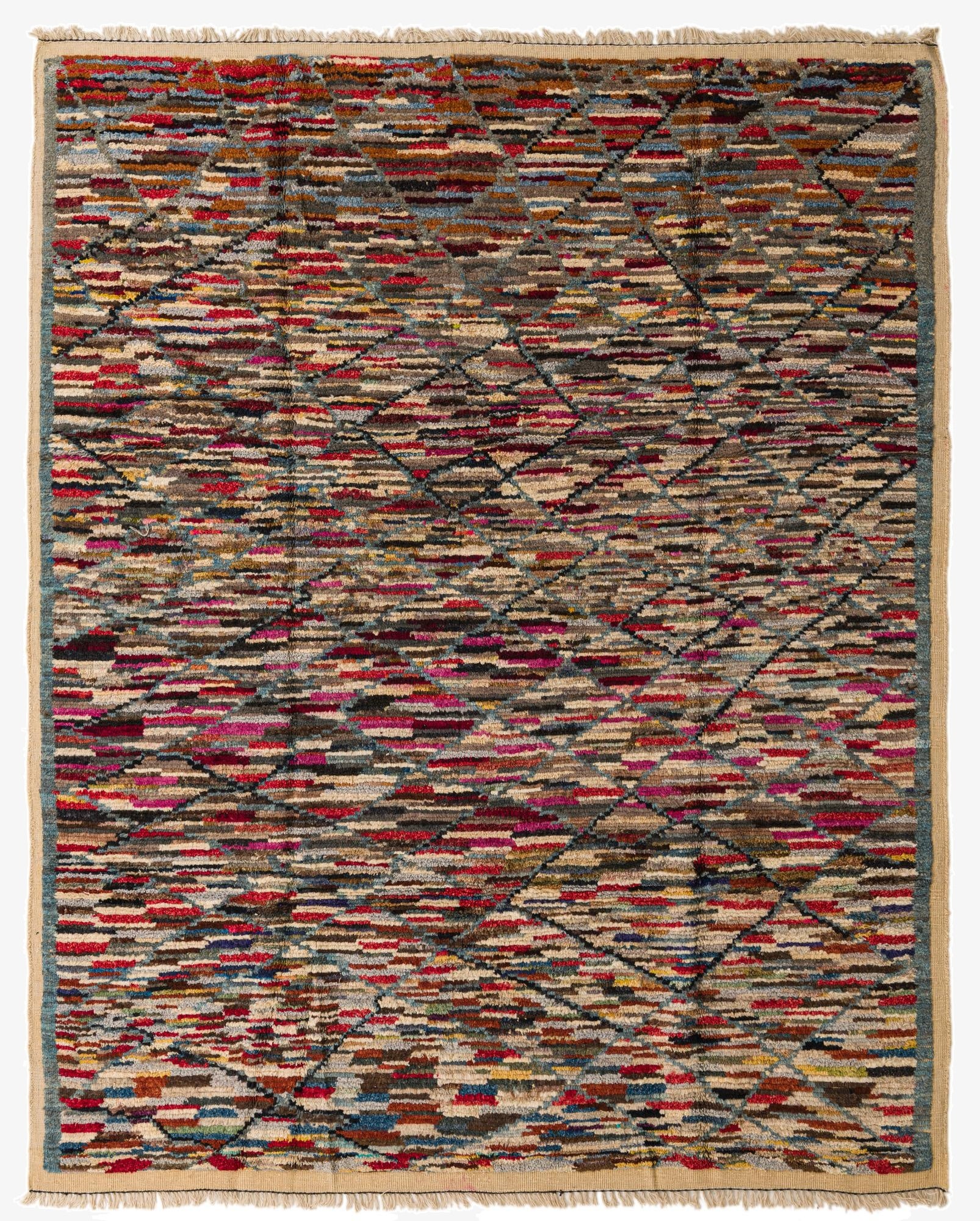  8' 3 x 10' 4  Hand Knotted Moroccan Wool Rug