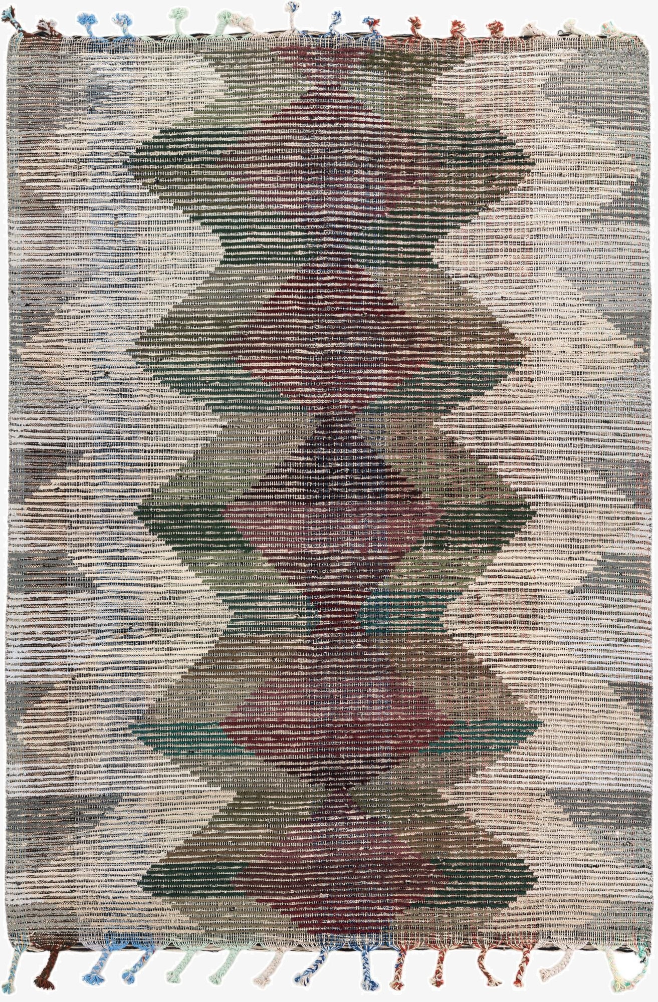  5' 8 x 8' 1  Hand Knotted Moroccan Wool Rug