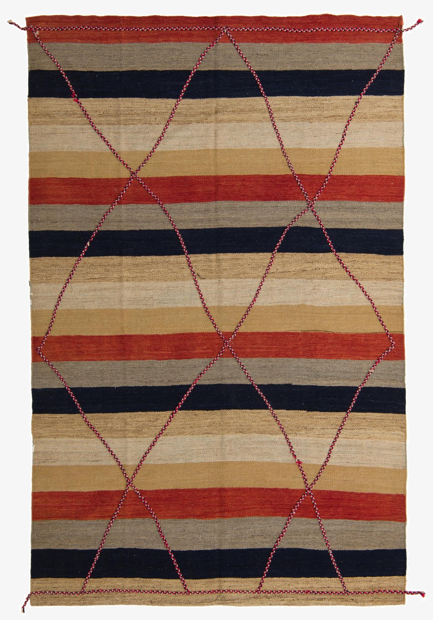  7' 2 x 11' 4  Hand Knotted Moroccan Wool Rug