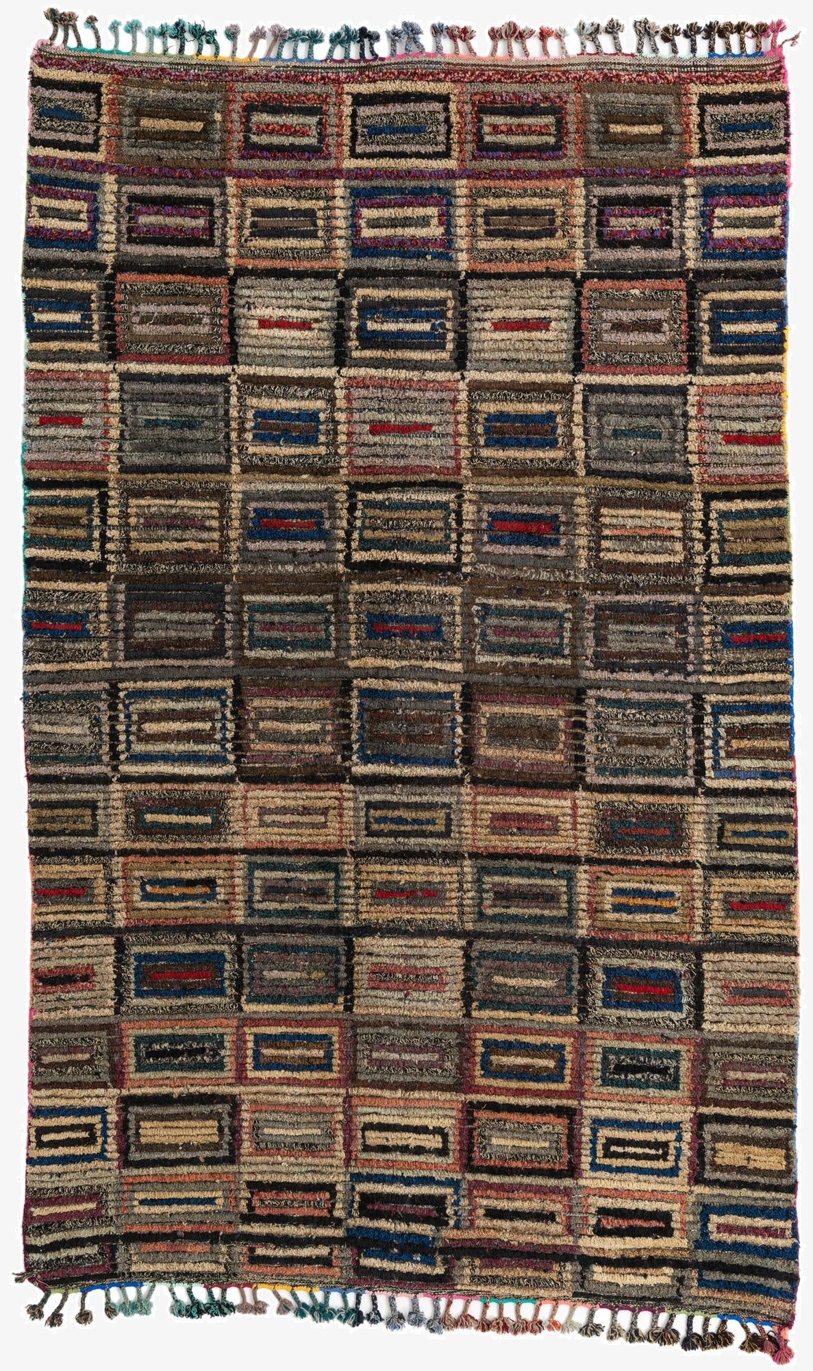  5' 5 x 8' 9  Hand Knotted Moroccan Wool Rug