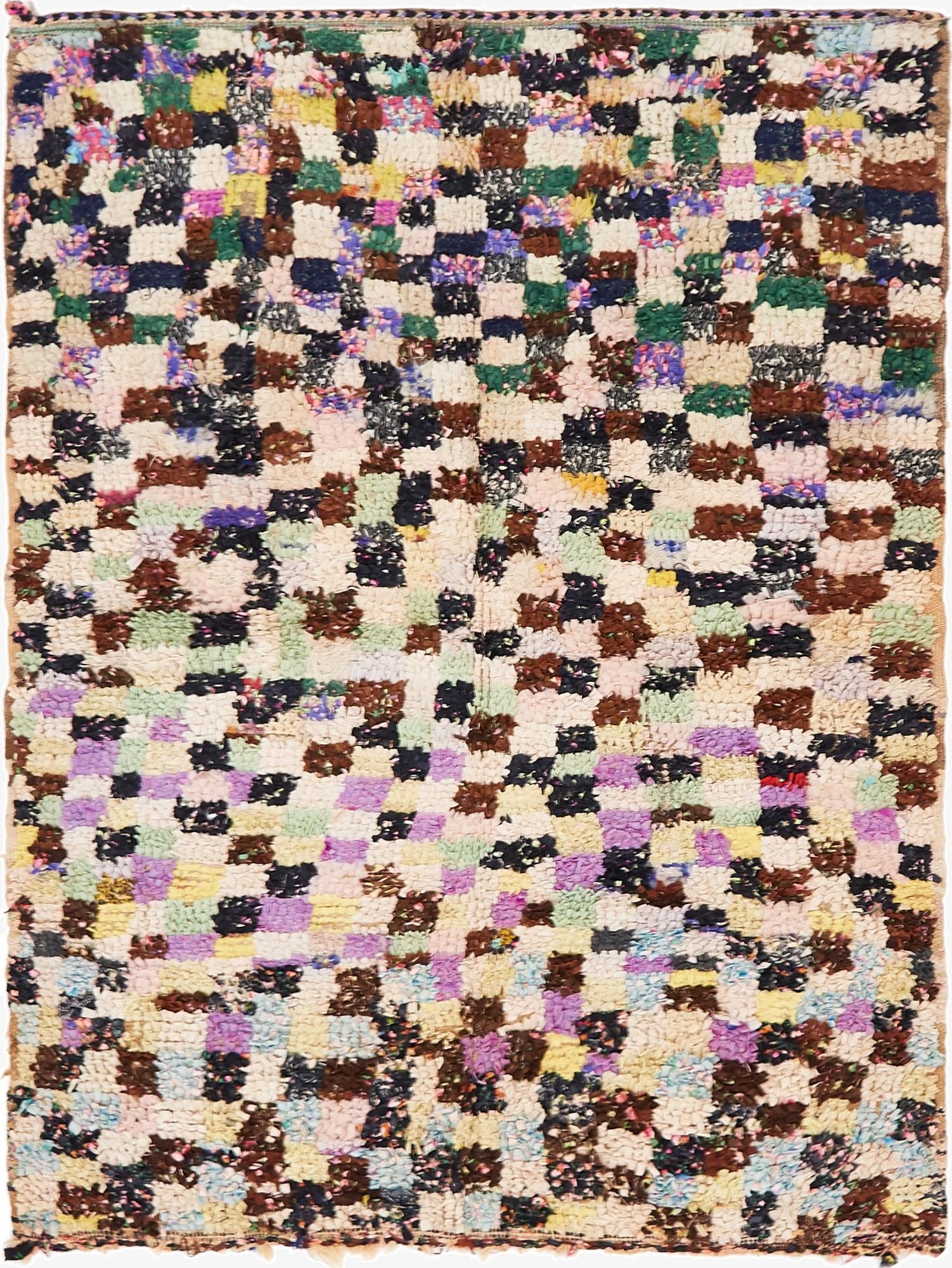  4' 9 x 6' 2  Hand Knotted Moroccan Rug