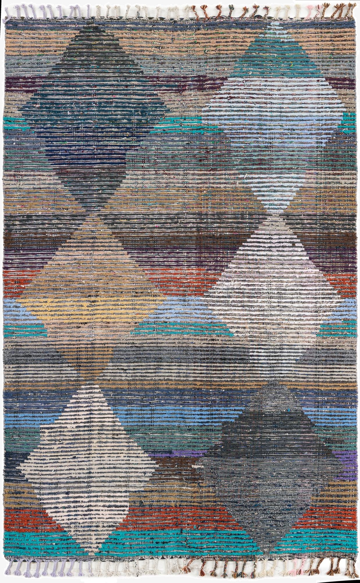  5' 6 x 8' 4  Hand Knotted Moroccan Wool Rug