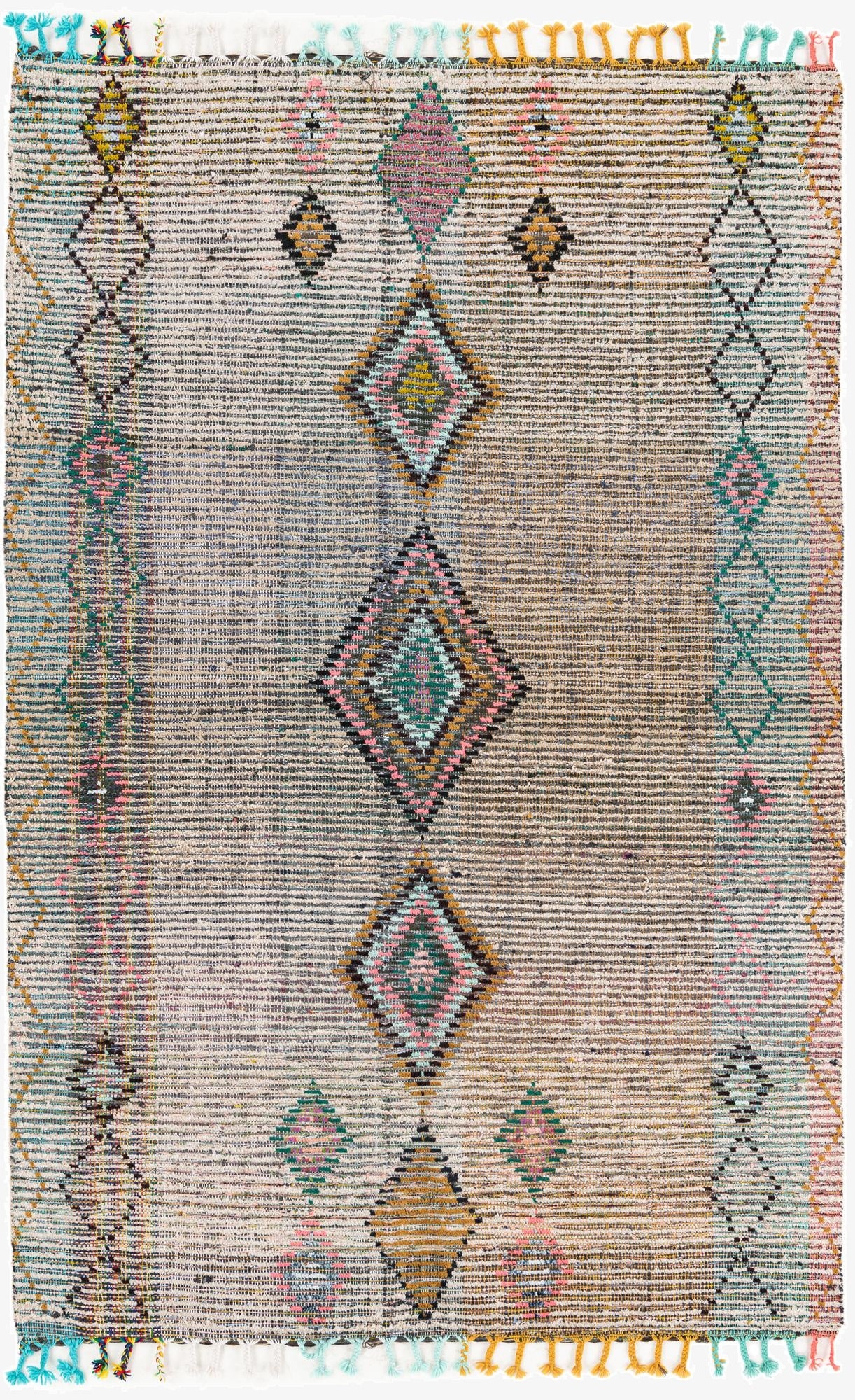  5' 5 x 8' 1  Hand Knotted Moroccan Wool Rug