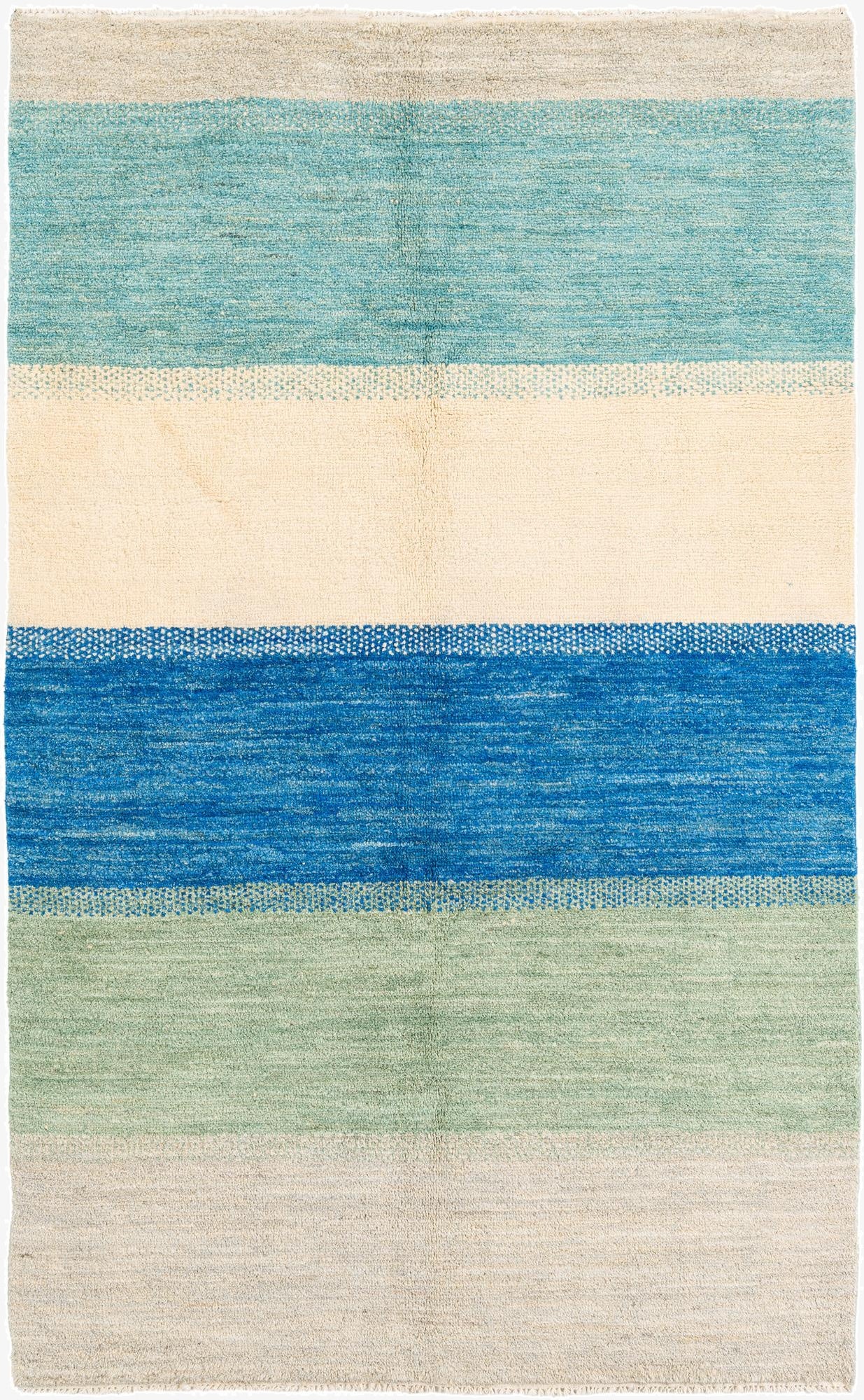  5' 1 x 8' 3  Hand Knotted Moroccan Wool Rug