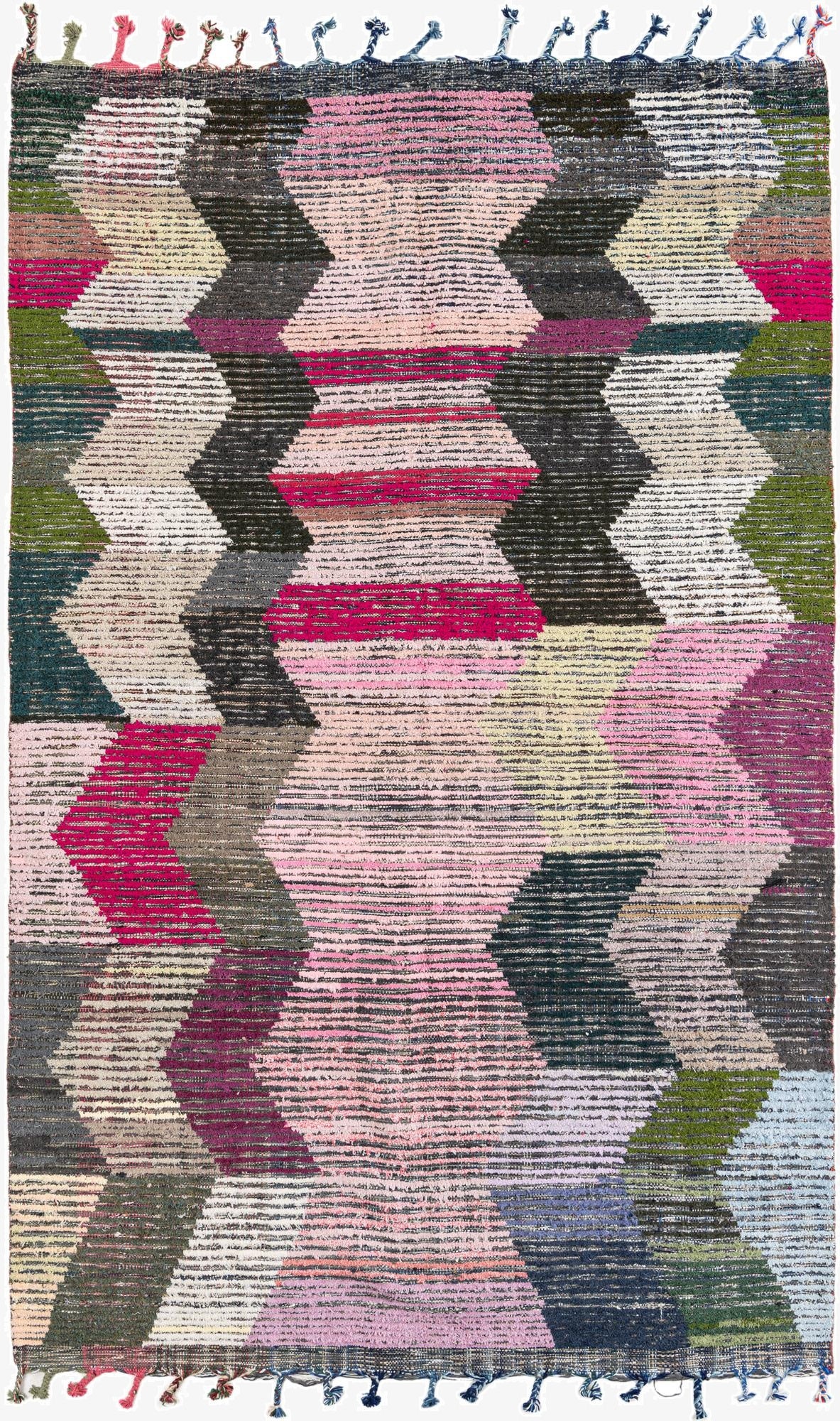  5' 7 x 9'  Hand Knotted Moroccan Wool Rug