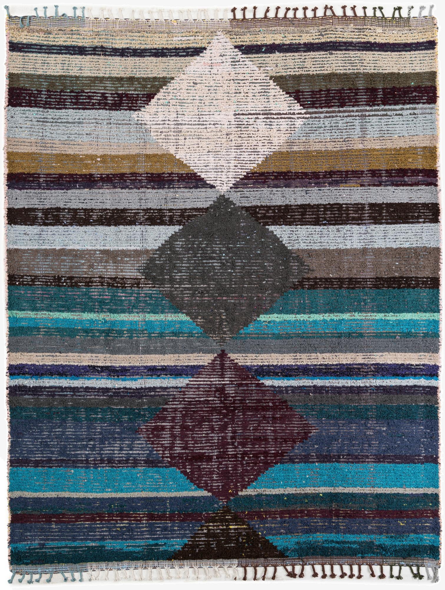  8' 2 x 10' 4  Hand Knotted Moroccan Wool Rug