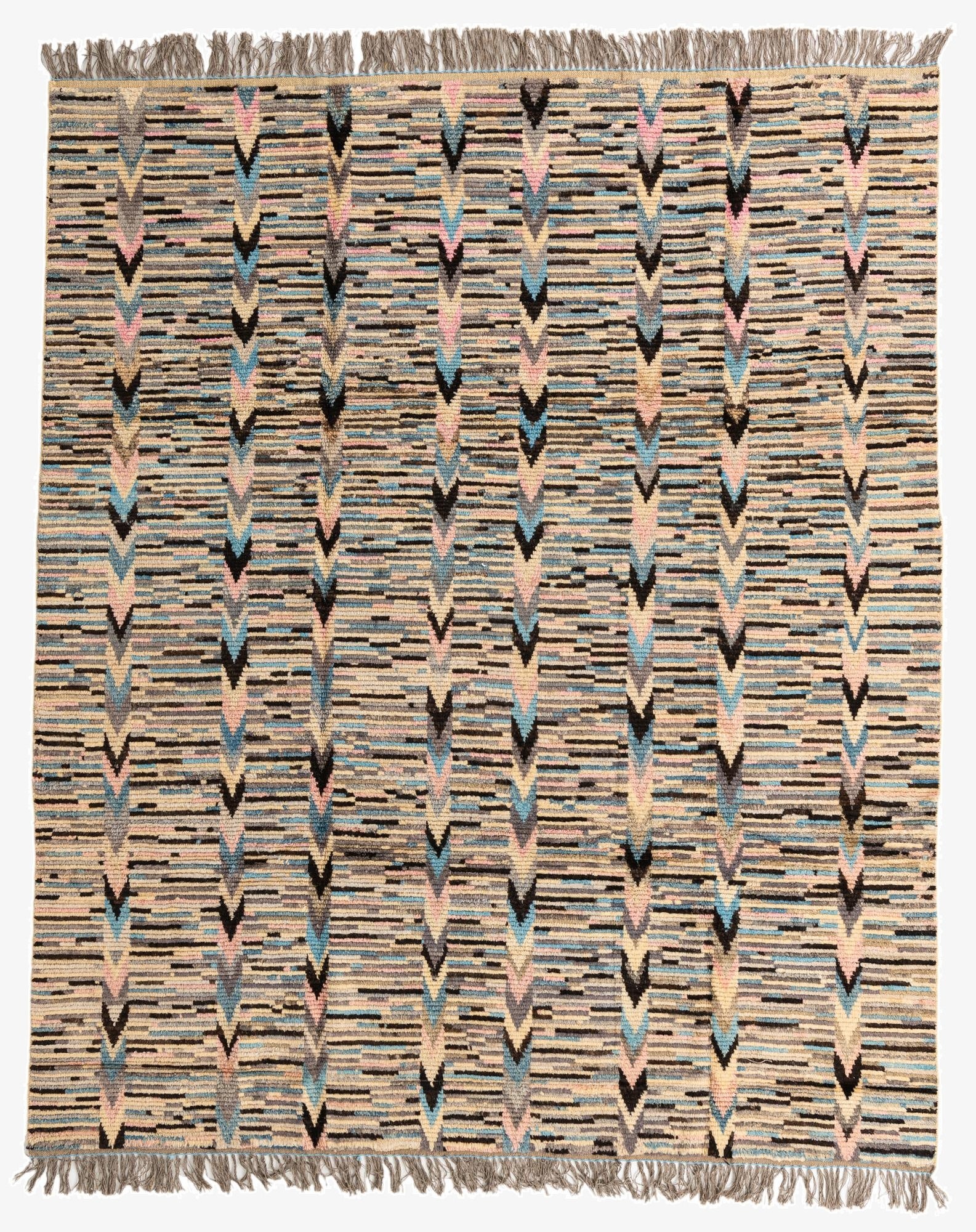  8' 9 x 10' 5  Hand Knotted Moroccan Wool Rug