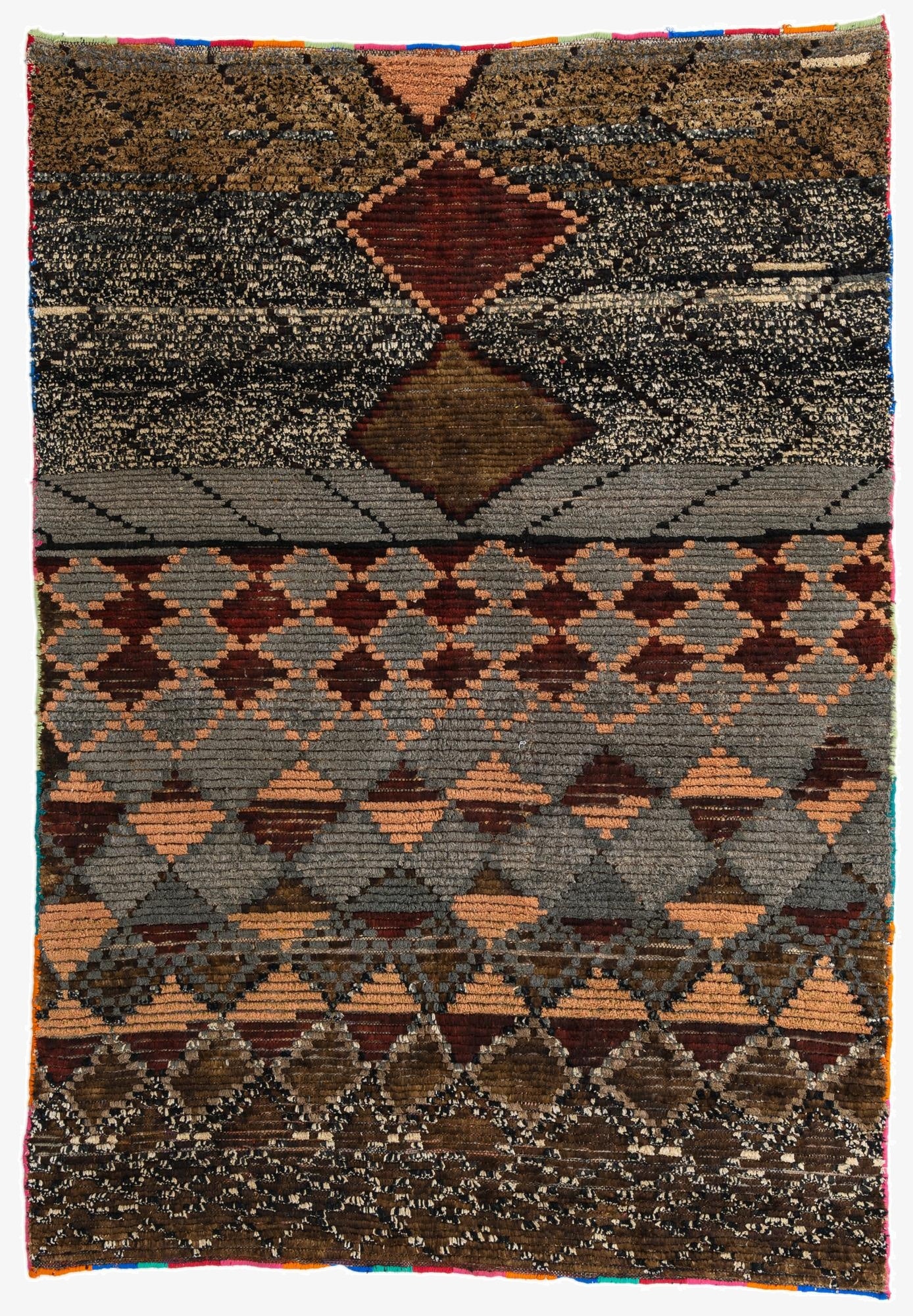  5' 2 x 7' 4  Hand Knotted Moroccan Wool Rug