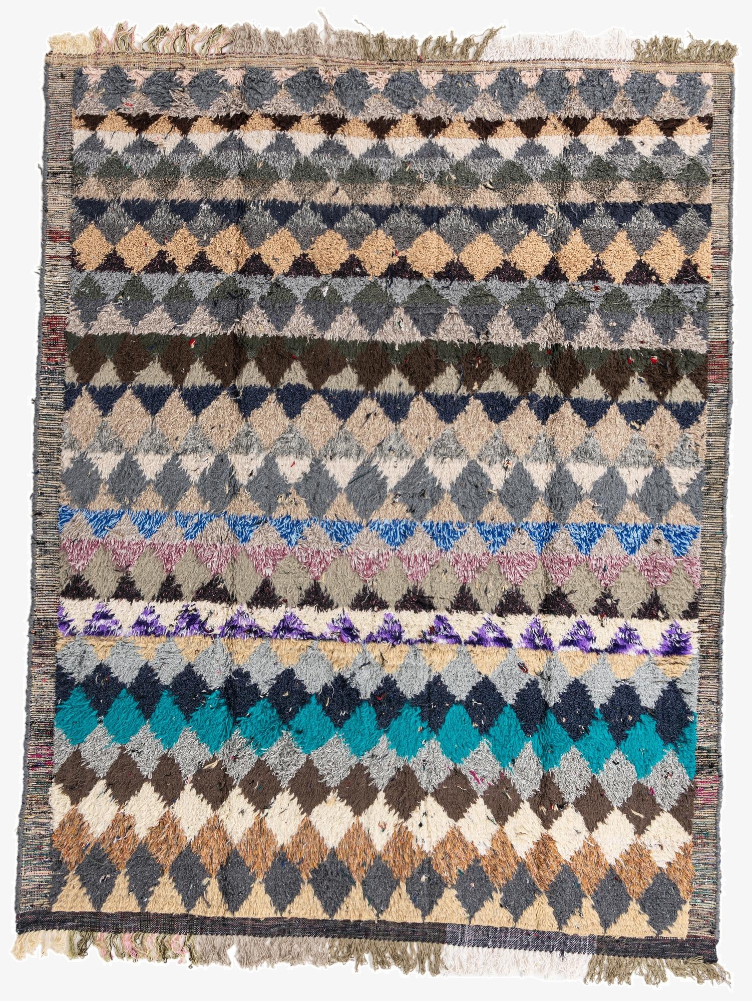  8' 2 x 10' 5  Hand Knotted Moroccan Wool Rug