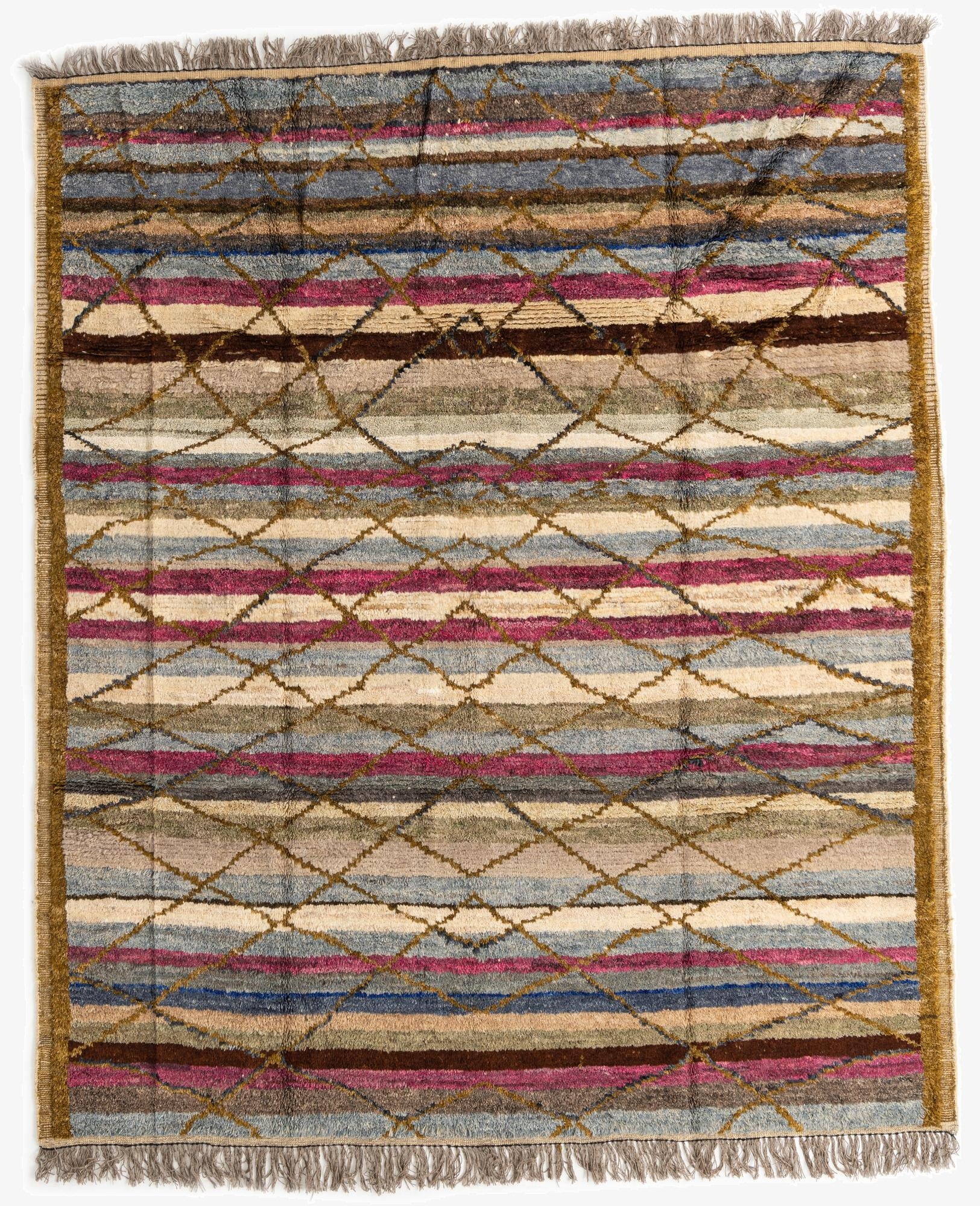  8' 7 x 10' 3  Hand Knotted Moroccan Wool Rug