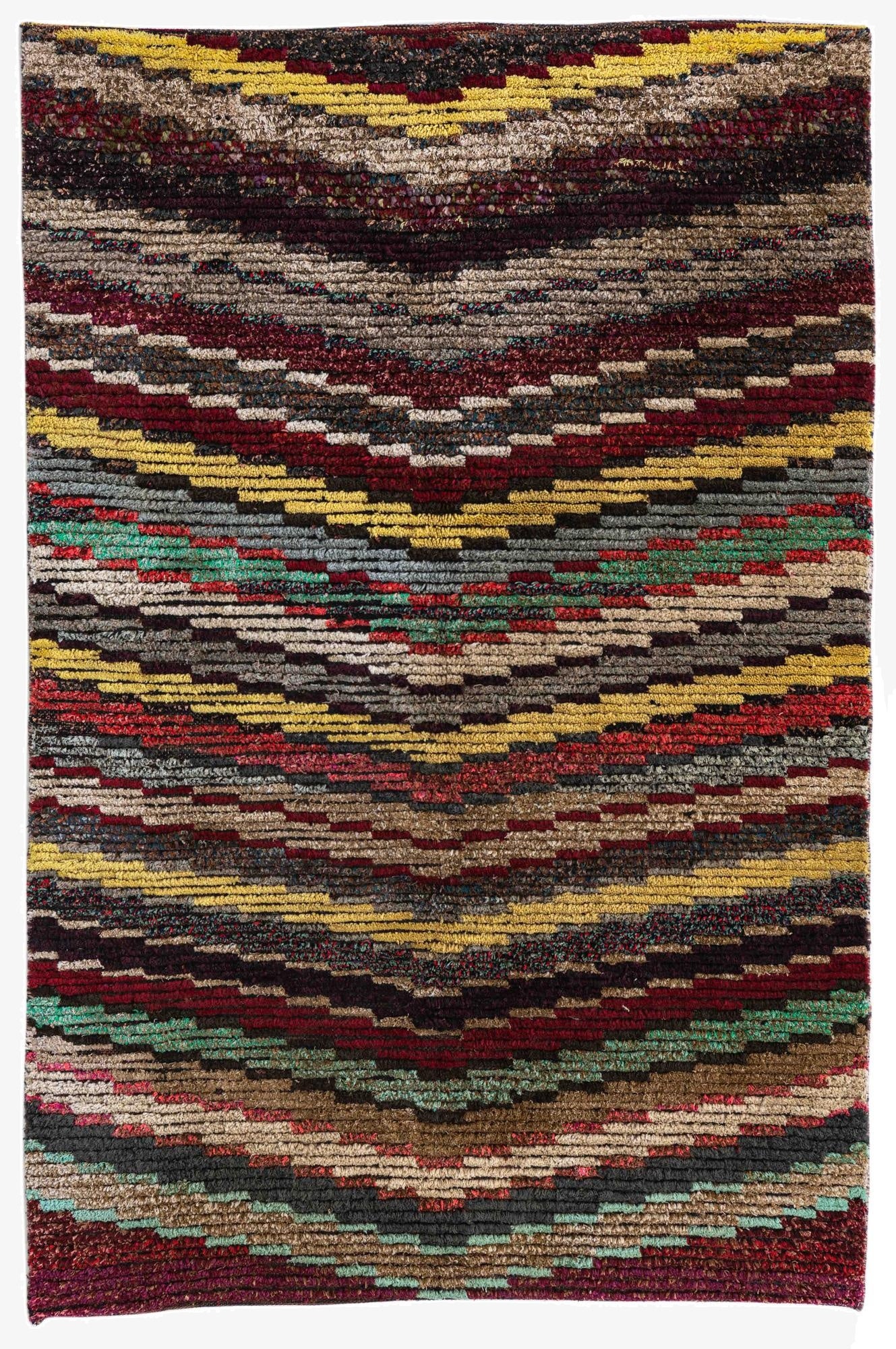  3' 10 x 5' 10  Hand Knotted Moroccan Wool Rug