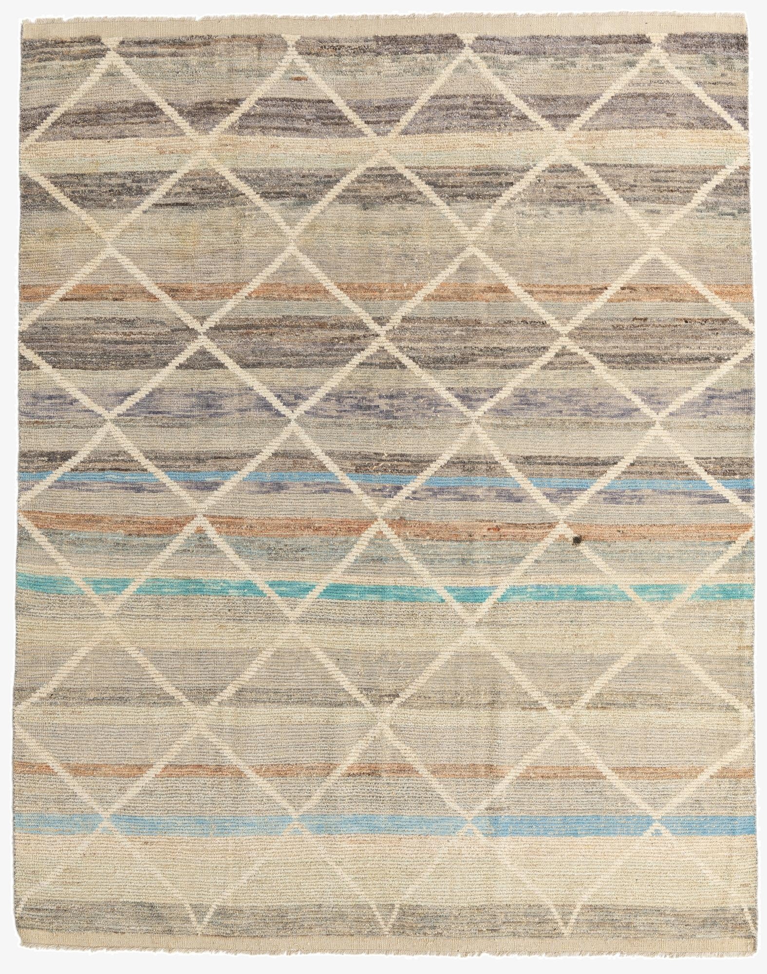  8' 1 x 10' 2  Hand Knotted Moroccan Wool Rug