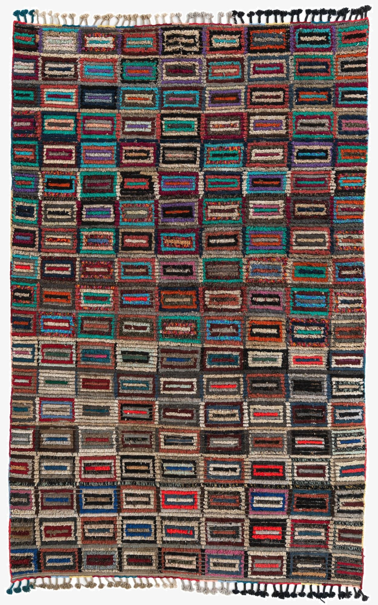  6' x 9' 5  Hand Knotted Moroccan Wool Rug