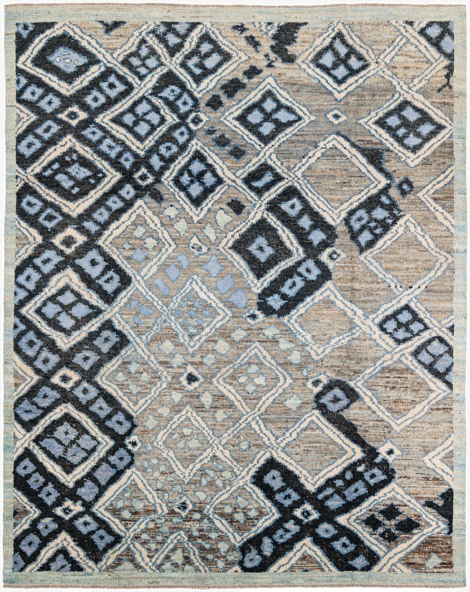  8' 2 x 10' 2  Hand Knotted Moroccan Wool Rug