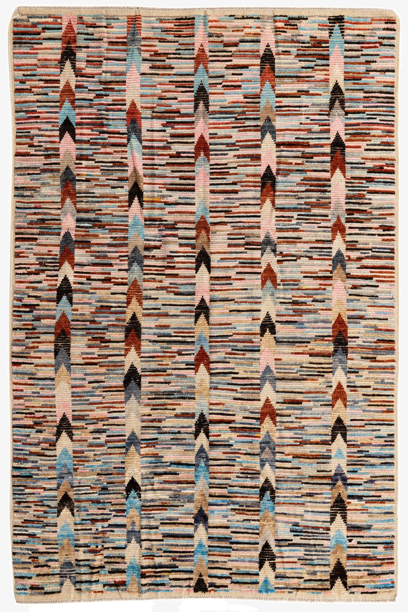  6' 3 x 9' 4  Hand Knotted Moroccan Wool Rug