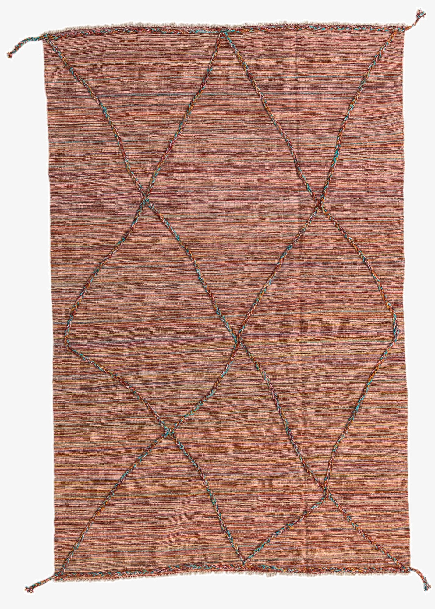  5' 3 x 8'  Hand Knotted Moroccan Wool Rug
