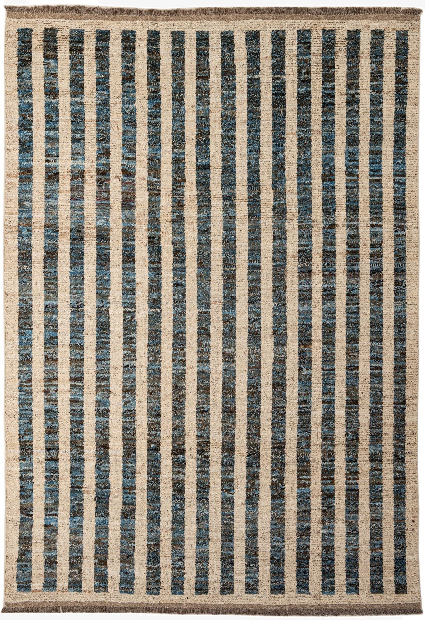  6' 10 x 9' 10  Hand Knotted Moroccan Wool Rug