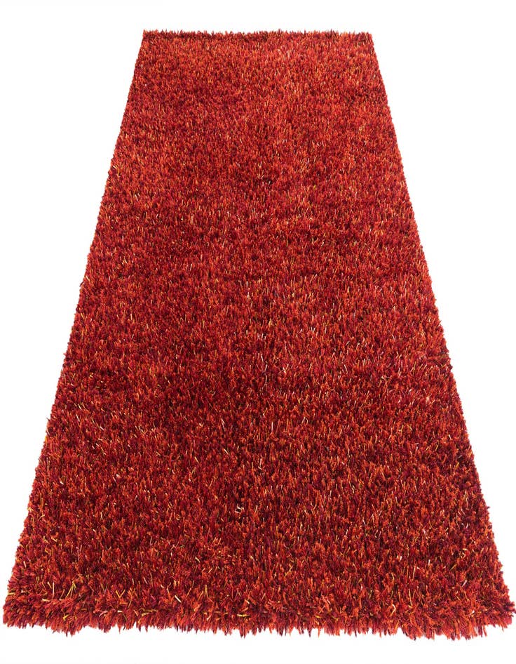 Detail image of  5' 9 x 7' 10  Hand Knotted Multi-Tone Shag Rug