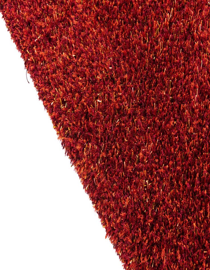 Detail image of  5' 9 x 7' 10  Hand Knotted Multi-Tone Shag Rug