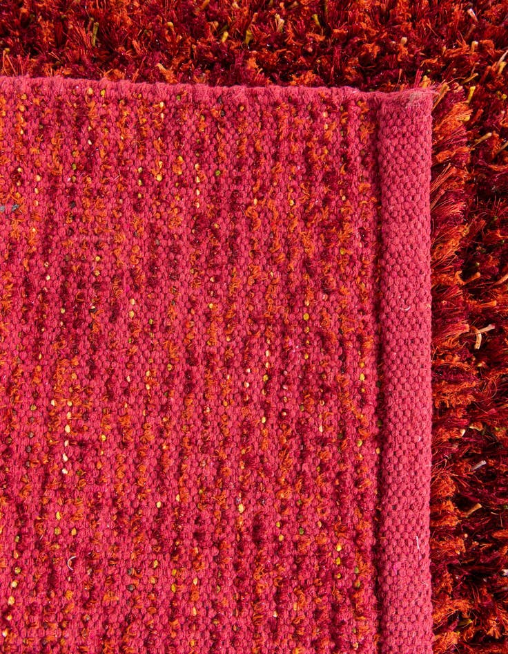 Detail image of  5' 9 x 7' 10  Hand Knotted Multi-Tone Shag Rug